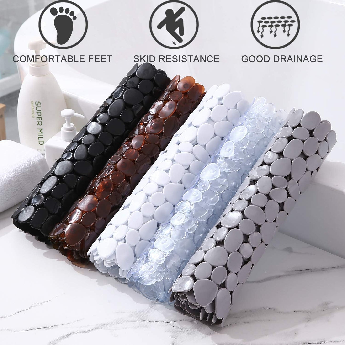 BPA Free Pebble Bath Mat