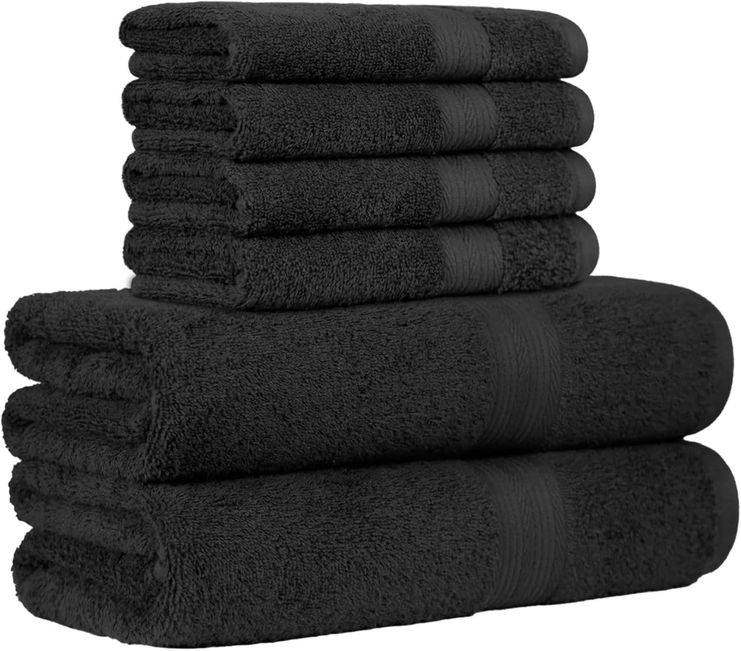 Amazon Basics 2 Bath towel for bathroom, Fade Resistant 100% Cotton Bath Towels, soft absorbent, 2-Pack (70x140 cm), Grey