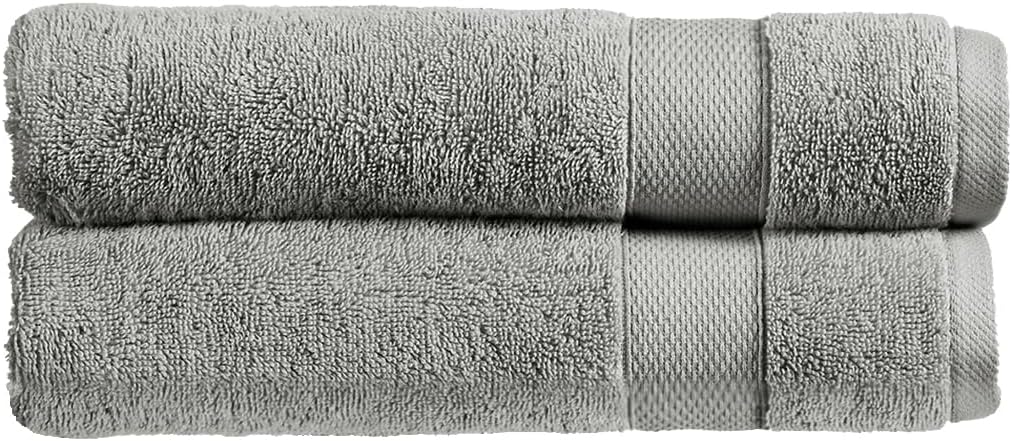 Christy Refresh Bathroom Towel Set | Set of 4 | 2 Bath 2 Hand | Quick Dry | Gentle Pastel Tones | Soft Absorbent Shower Towels | 100% Cotton 550GSM | Driftwood Brown