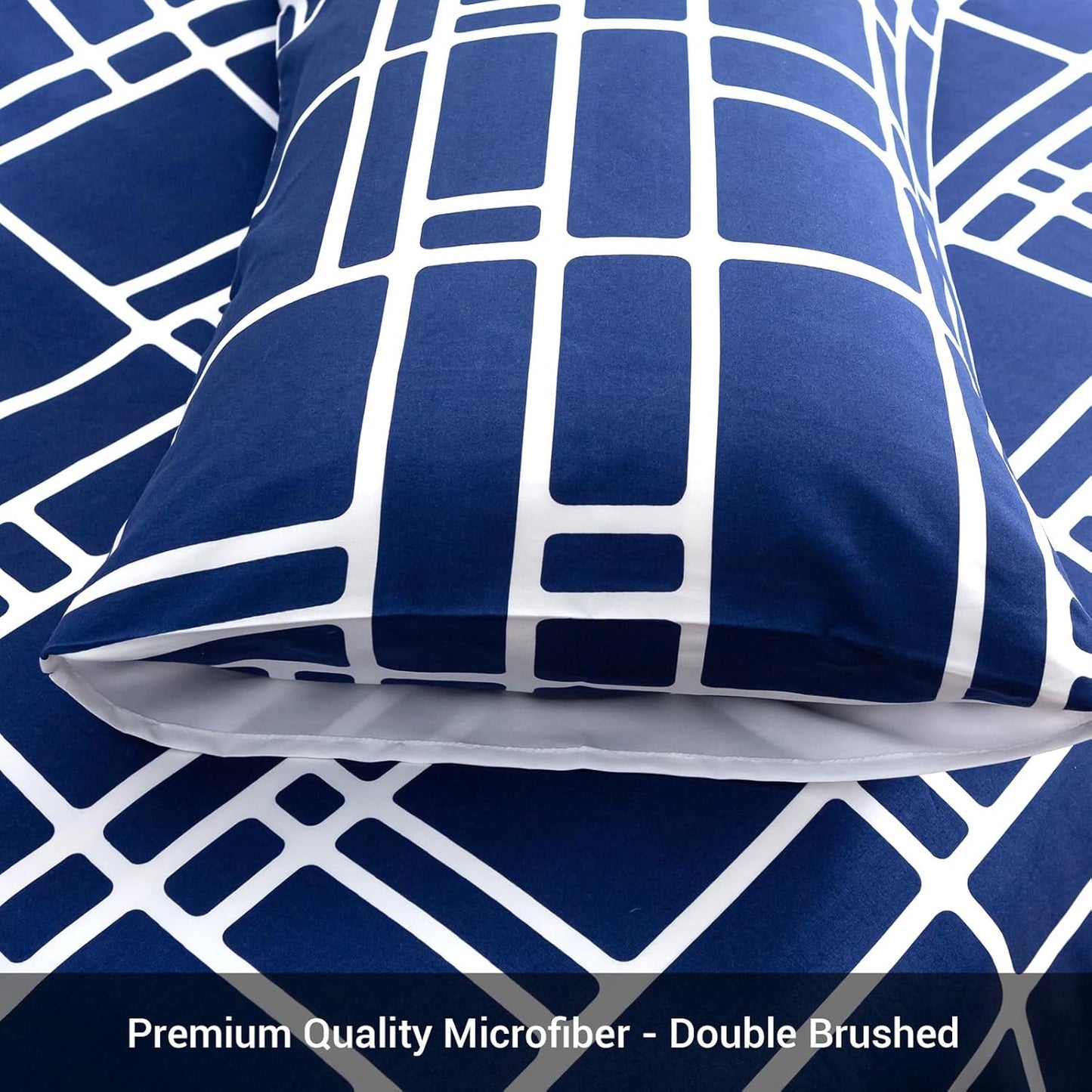 Pamposh Double Duvet Set Premium Brushed Microfiber Duvet Cover Double Ultrasoft Hypoallergenic Duvet Double Cover Set Non Iron Luxury Bedding Sets With Zipper Closure