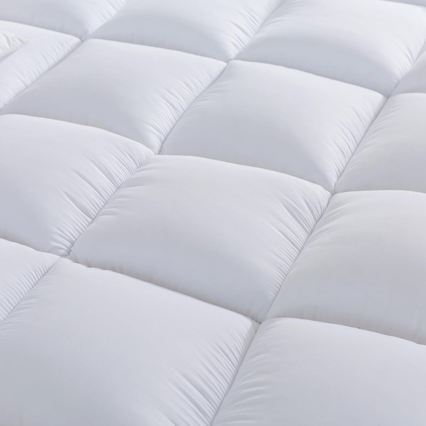 Hotel Quality Box Stitched Microfibre Mattress Topper 5cm Super soft Heavy Fill Orthopaedic Anti Allergy Quilted Mattress Topper (Double,137Cm X190cm)