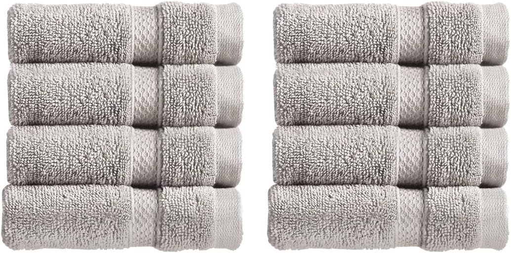 Christy Chroma Bath Towel Set | Set of 6 | 2 Bath 2 Hand 2 Face | Highly Absorbent Heavyweight 675GSM | Bold and Bright | Soft Smooth Shower Towels | 100% Cotton | Sustainably Made | Ash Grey