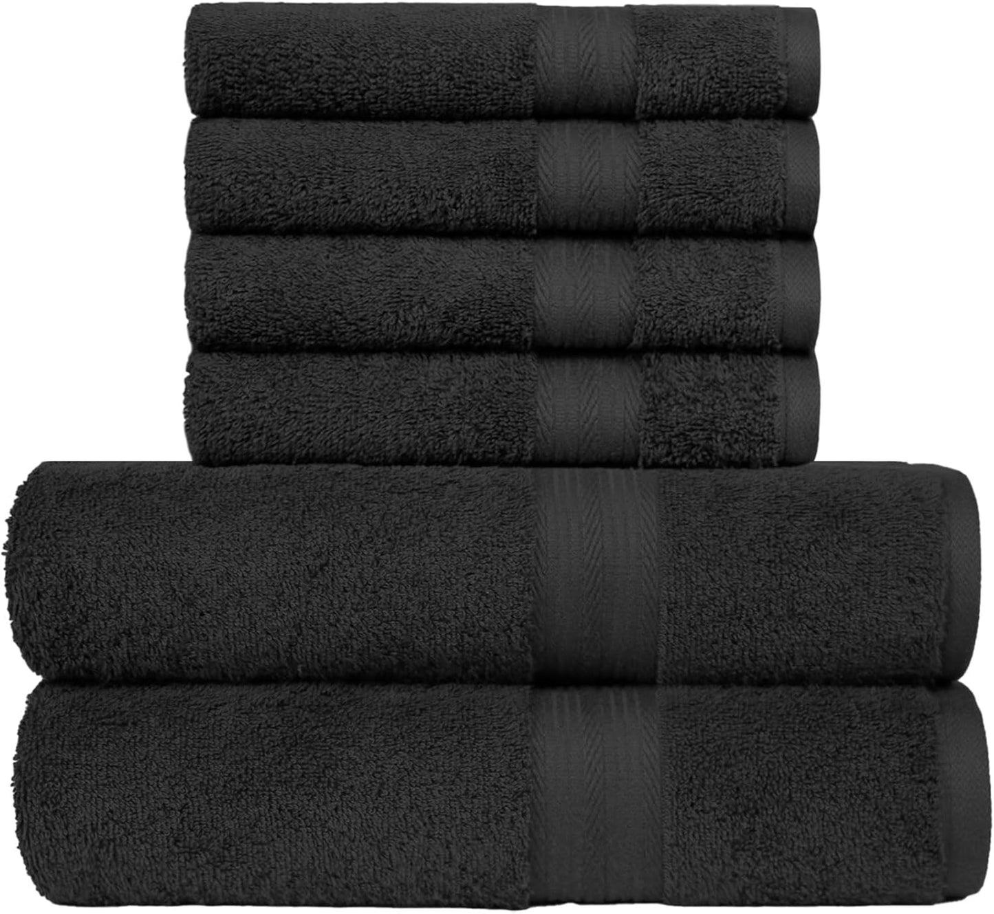 Amazon Basics 2 Bath towel for bathroom, Fade Resistant 100% Cotton Bath Towels, soft absorbent, 2-Pack (70x140 cm), Grey