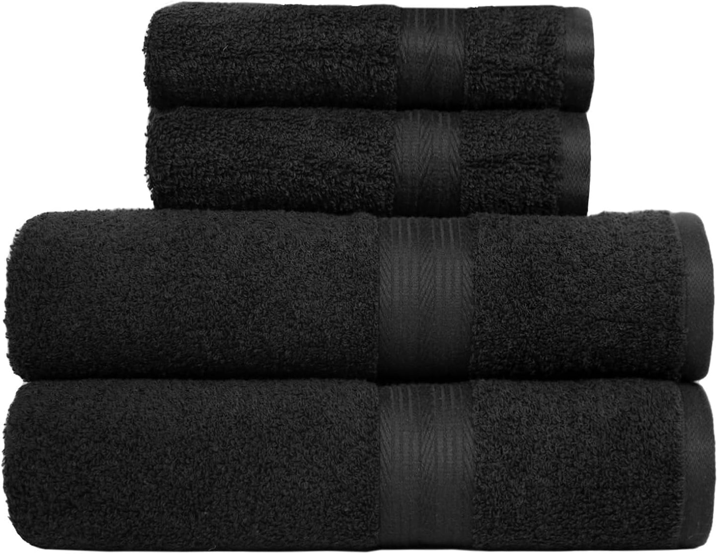 Amazon Basics 2 Bath towel for bathroom, Fade Resistant 100% Cotton Bath Towels, soft absorbent, 2-Pack (70x140 cm), Grey