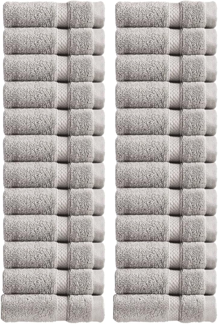 Christy Chroma Bath Towel Set | Set of 6 | 2 Bath 2 Hand 2 Face | Highly Absorbent Heavyweight 675GSM | Bold and Bright | Soft Smooth Shower Towels | 100% Cotton | Sustainably Made | Ash Grey