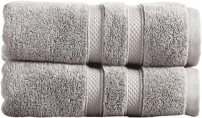 Christy Chroma Bath Towel Set | Set of 6 | 2 Bath 2 Hand 2 Face | Highly Absorbent Heavyweight 675GSM | Bold and Bright | Soft Smooth Shower Towels | 100% Cotton | Sustainably Made | Ash Grey