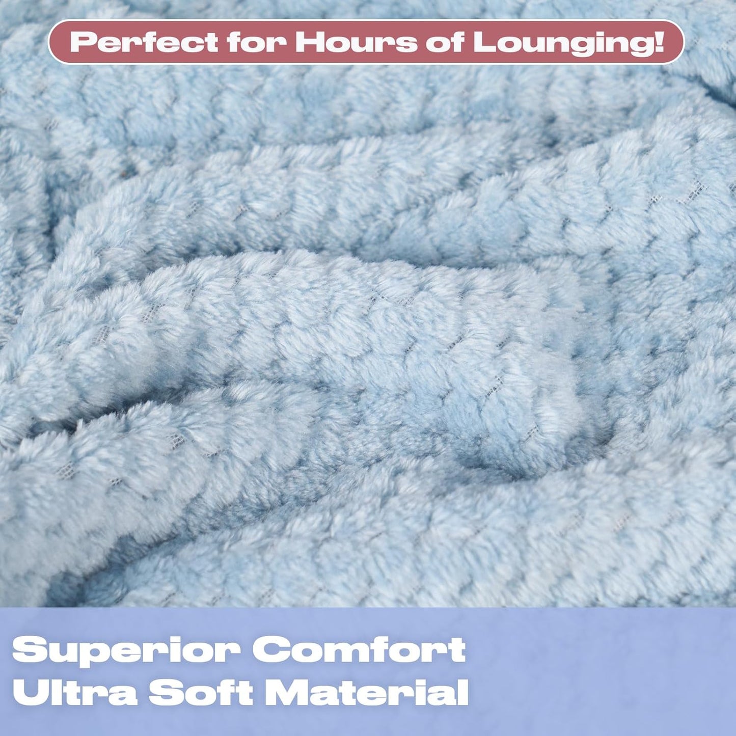 Dreamscene Sofa Throw Blanket, Soft Cosy Warm Honeycomb Waffle Fluffy Fleece Blankets for Bed Single Bed Throws Faux Fur Charcoal Grey Throw for Sofa, 125 x 150cm