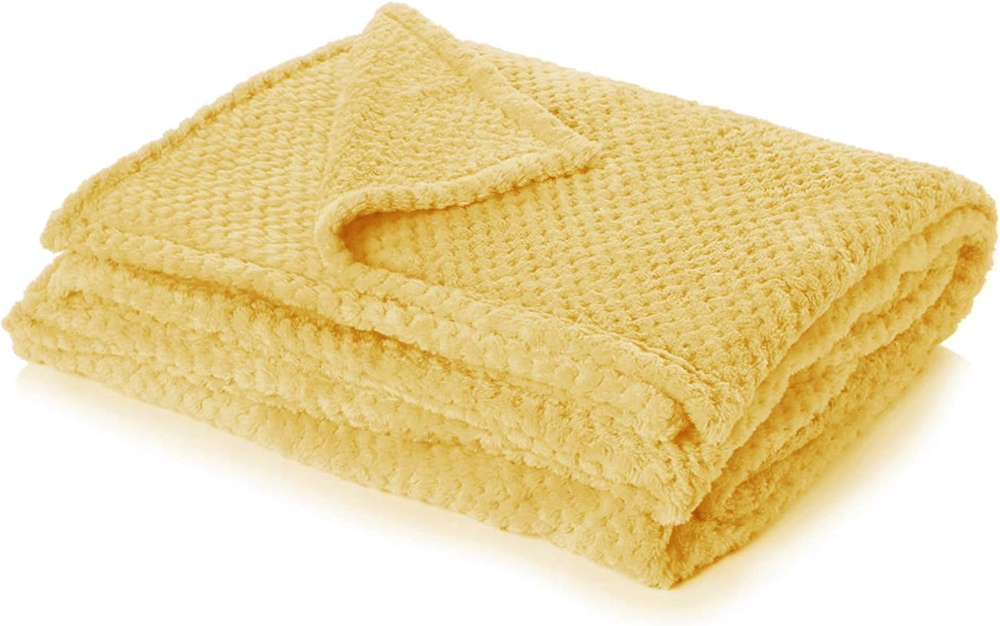 Dreamscene Sofa Throw Blanket, Soft Cosy Warm Honeycomb Waffle Fluffy Fleece Blankets for Bed Single Bed Throws Faux Fur Charcoal Grey Throw for Sofa, 125 x 150cm
