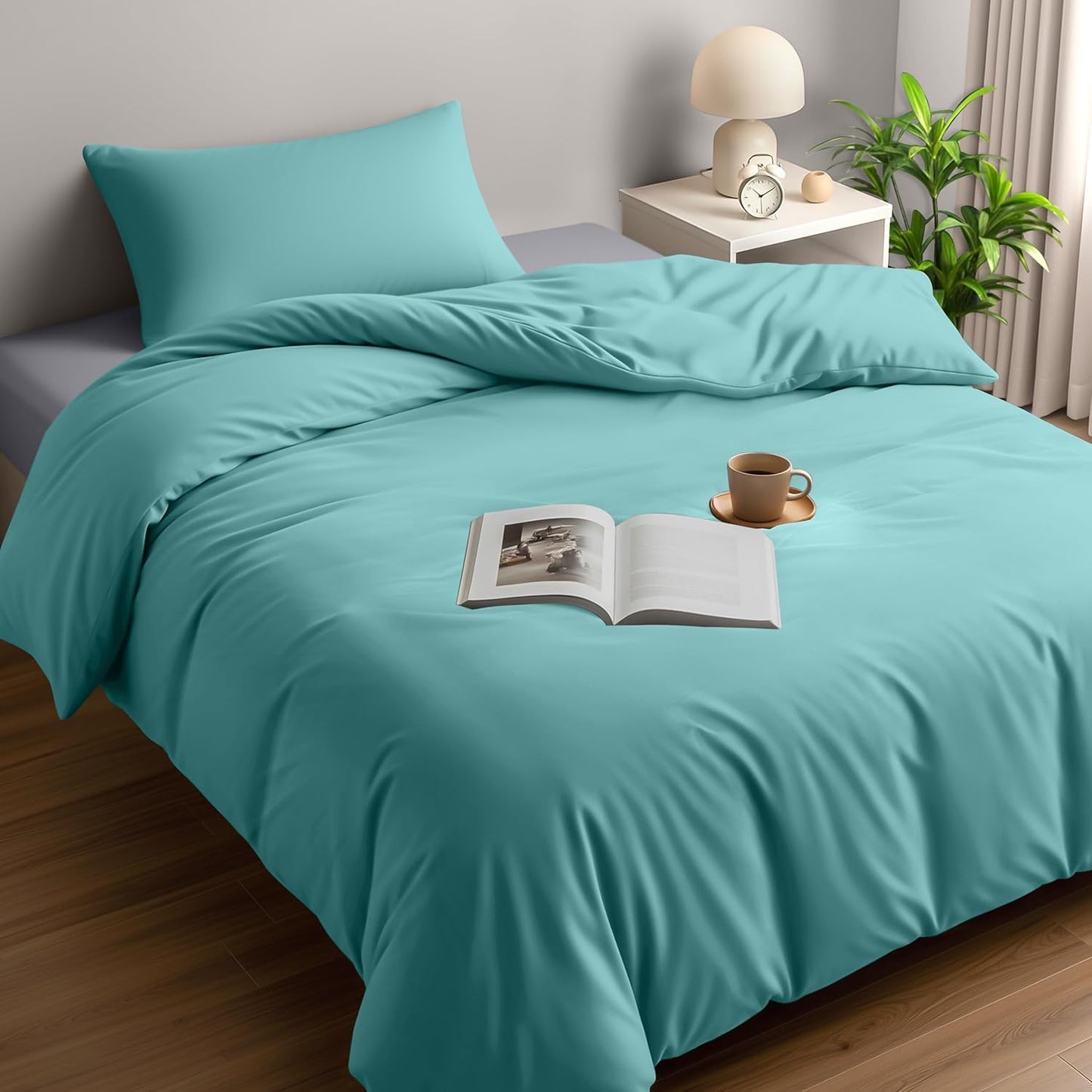 Utopia Bedding Duvet Cover Double - Soft Microfibre Polyester - Bedding Quilt Cover Set, with Pillow cases (Grey)
