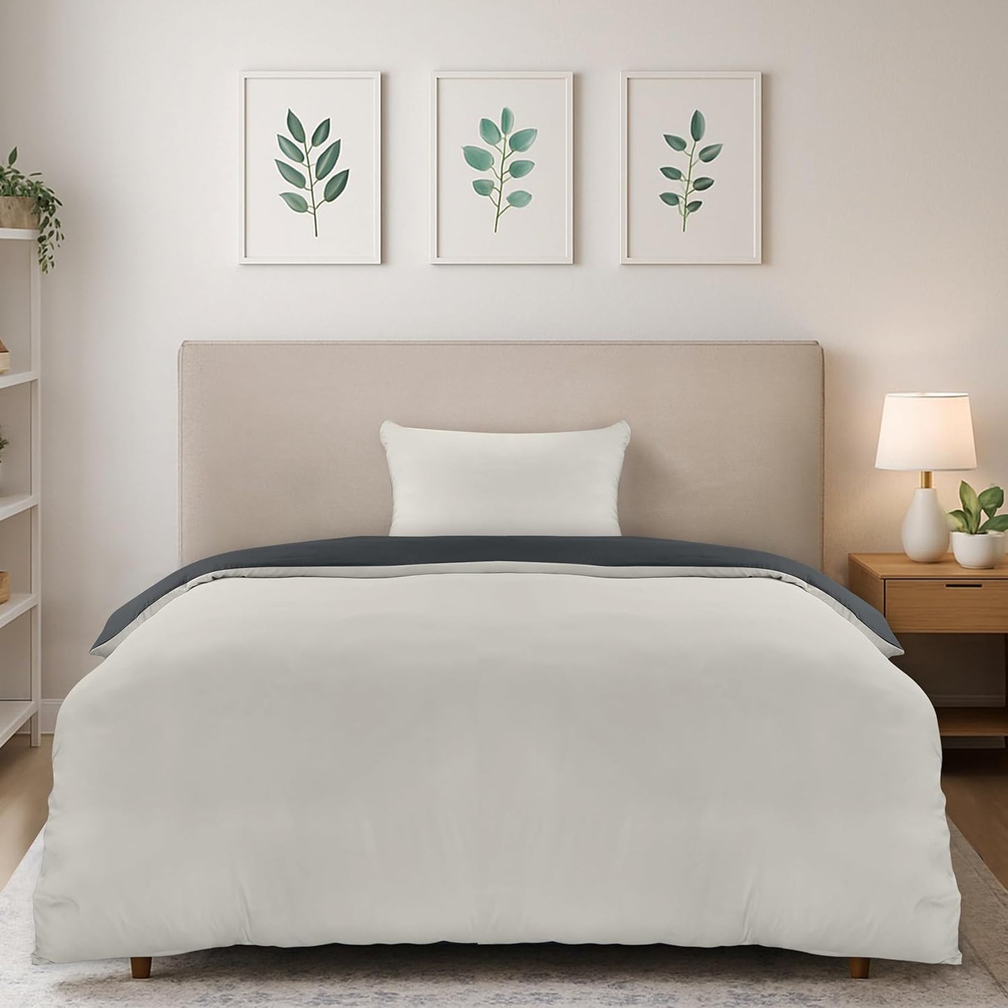 Utopia Bedding Duvet Cover Double - Soft Microfibre Polyester - Bedding Quilt Cover Set, with Pillow cases (Grey)