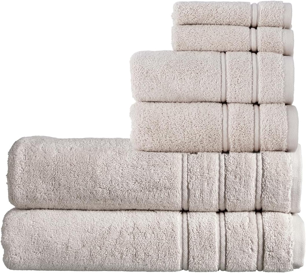 Christy Antalya Large Bath Towels | Set of 6 | 100% Turkish Cotton | 600GSM | Soft Plush Luxury Towel Set | 2 Bath Towels 2 Hand Towels 2 Face Cloths | Quick Dry | Denim Blue