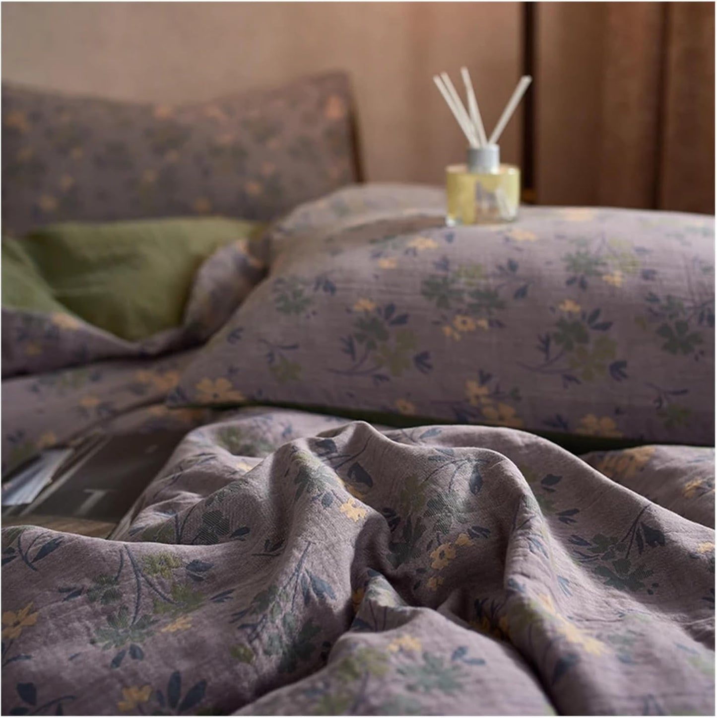 Olive Bloom Cotton Gauze Bedding Set(4 PCS)