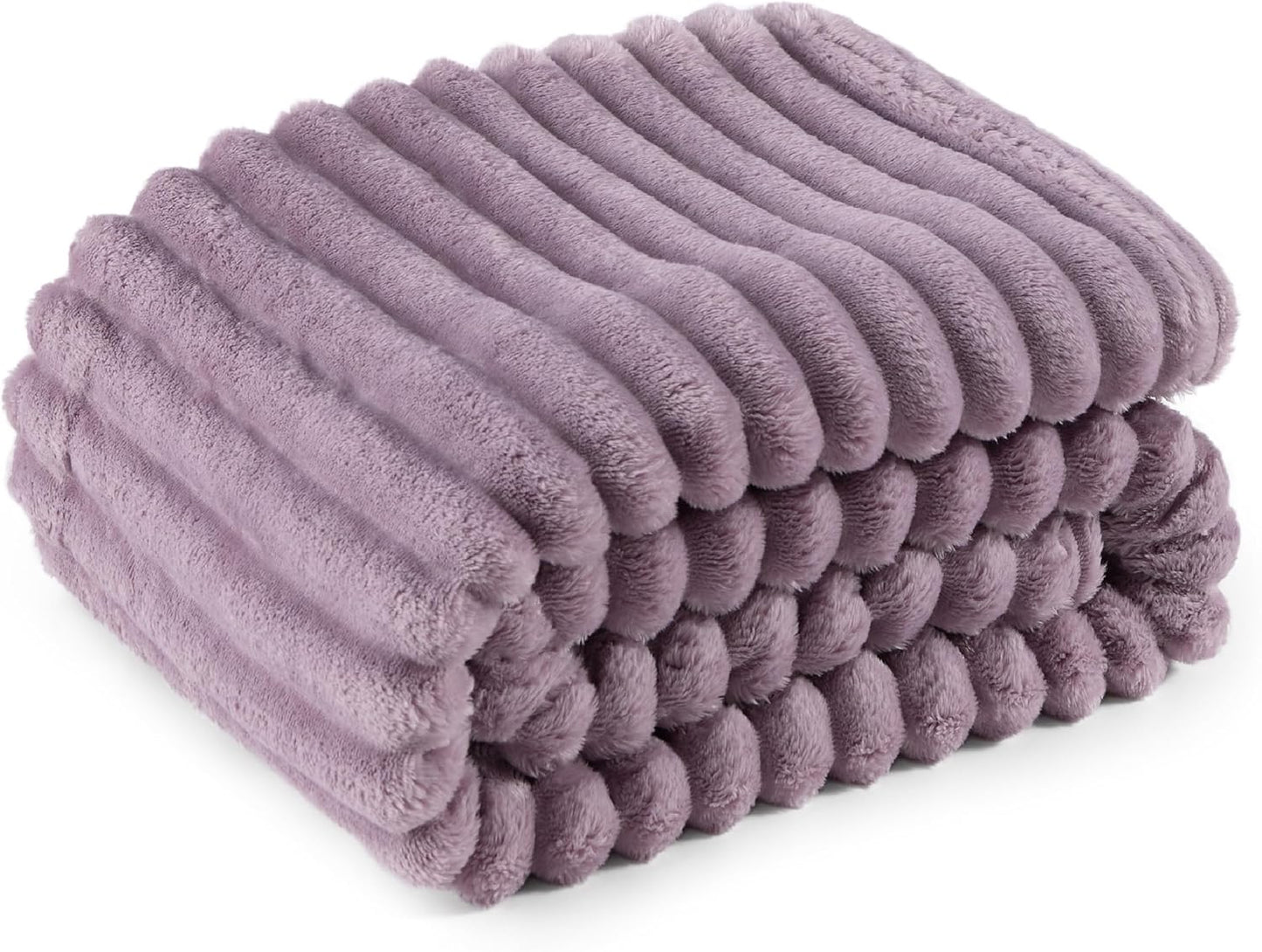 Bedsure Fleece Throw Blanket for Sofa - Fluffy Cosy Warm Blankets for Bed, Soft Cute Single Throw Gifts for Women and Girls, Ashley Blue, 130x170 cm