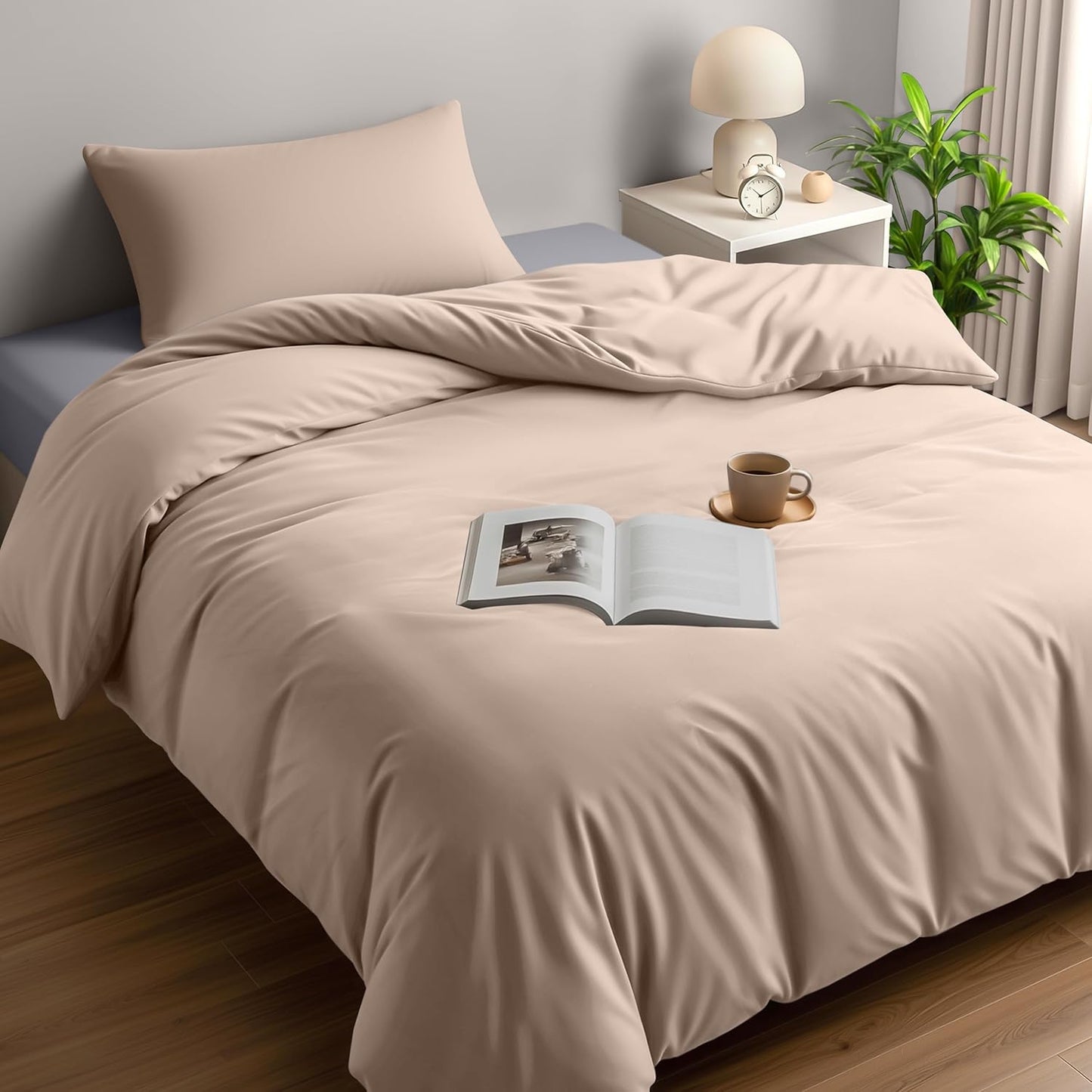 Utopia Bedding Duvet Cover Double - Soft Microfibre Polyester - Bedding Quilt Cover Set, with Pillow cases (Grey)