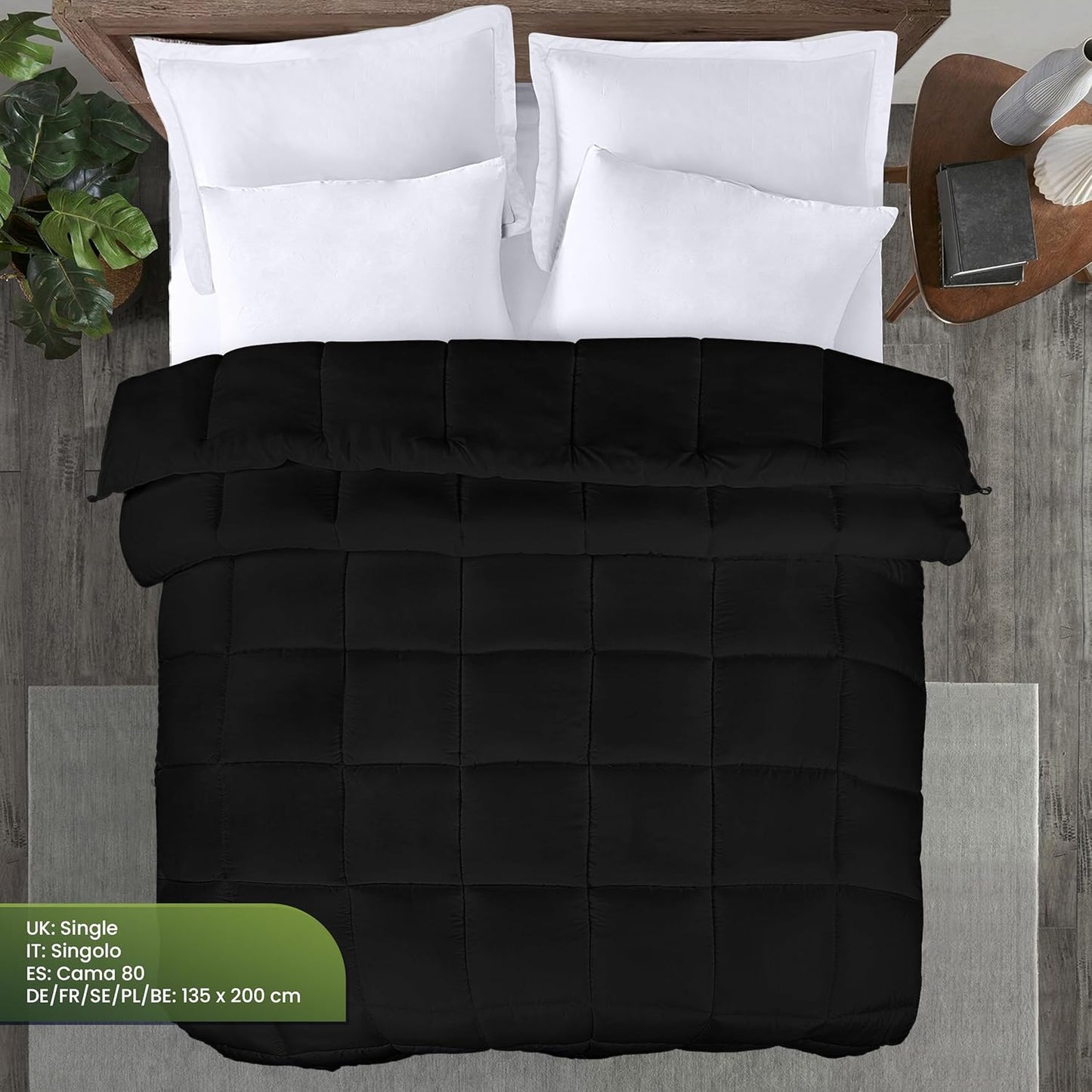 Utopia Bedding Duvet Double,10.5 Tog coverless Duvet with Corner Tabs, Box Stitched Quilt (Double, Grey)