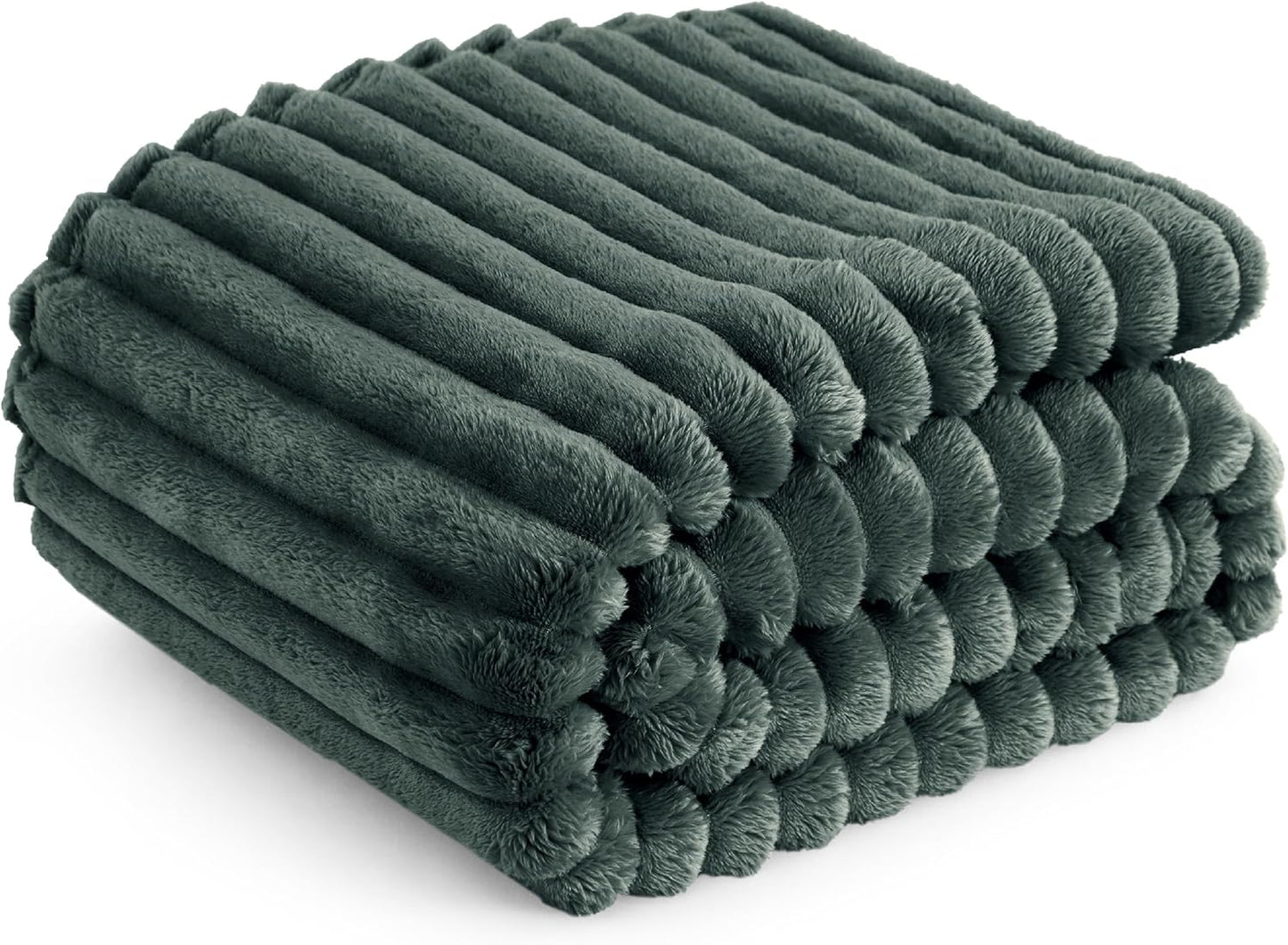 Bedsure Fleece Throw Blanket for Sofa - Fluffy Cosy Warm Blankets for Bed, Soft Cute Single Throw Gifts for Women and Girls, Ashley Blue, 130x170 cm