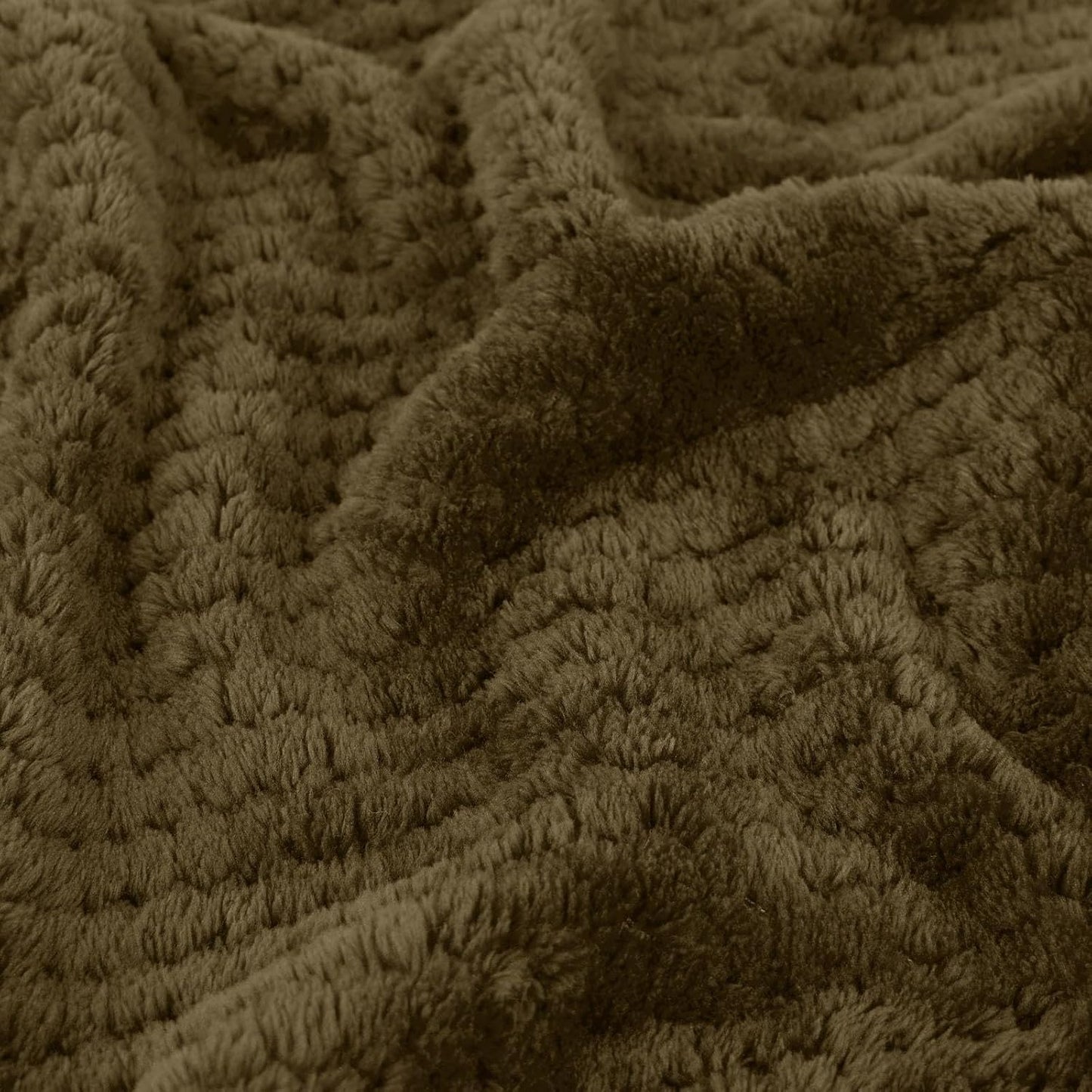 Dreamscene Sofa Throw Blanket, Soft Cosy Warm Honeycomb Waffle Fluffy Fleece Blankets for Bed Single Bed Throws Faux Fur Charcoal Grey Throw for Sofa, 125 x 150cm