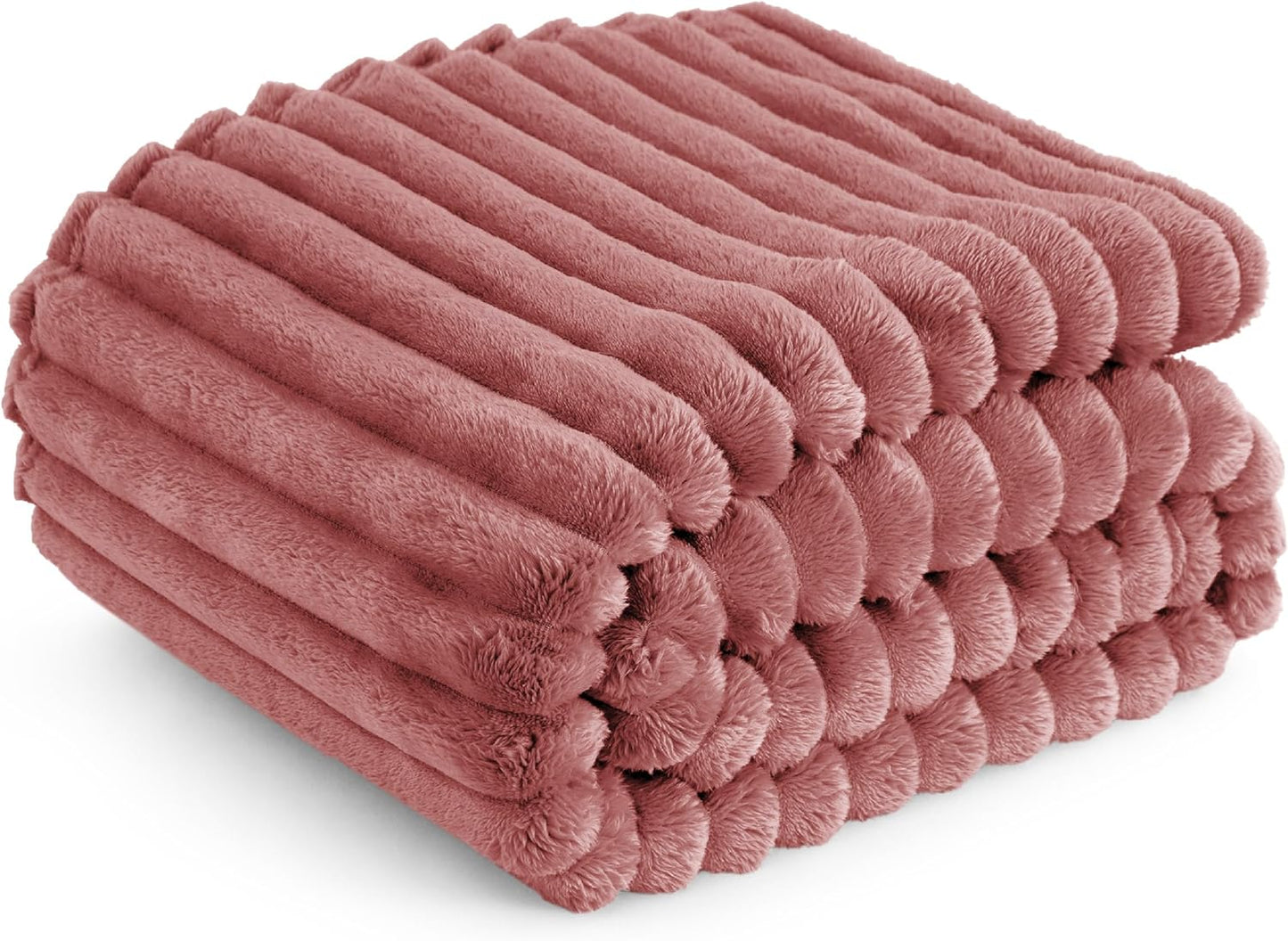 Bedsure Fleece Throw Blanket for Sofa - Fluffy Cosy Warm Blankets for Bed, Soft Cute Single Throw Gifts for Women and Girls, Ashley Blue, 130x170 cm