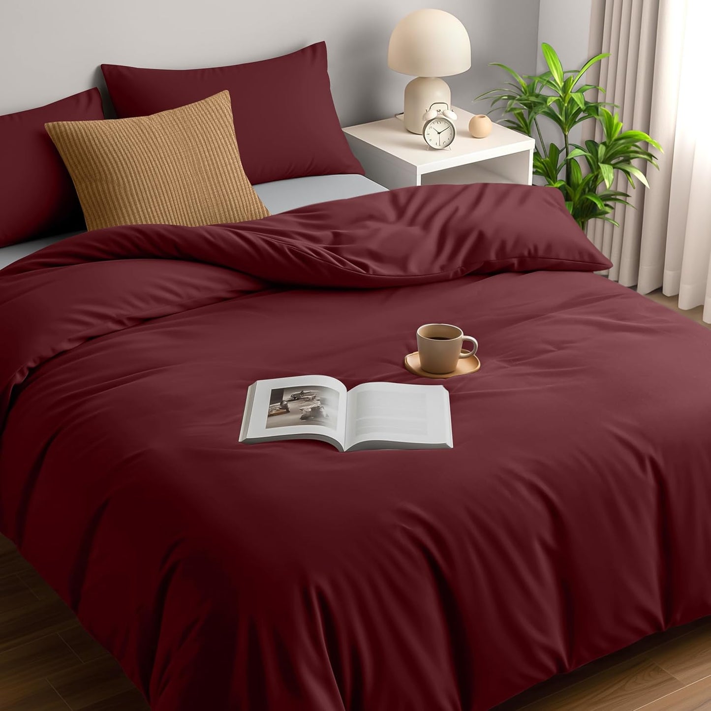 Utopia Bedding Duvet Cover Double - Soft Microfibre Polyester - Bedding Quilt Cover Set, with Pillow cases (Grey)