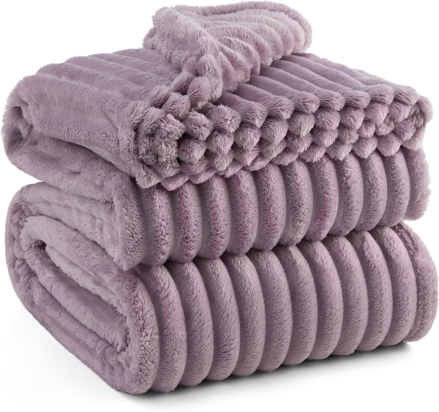 Bedsure Fleece Throw Blanket for Sofa - Fluffy Cosy Warm Blankets for Bed, Soft Cute Single Throw Gifts for Women and Girls, Ashley Blue, 130x170 cm