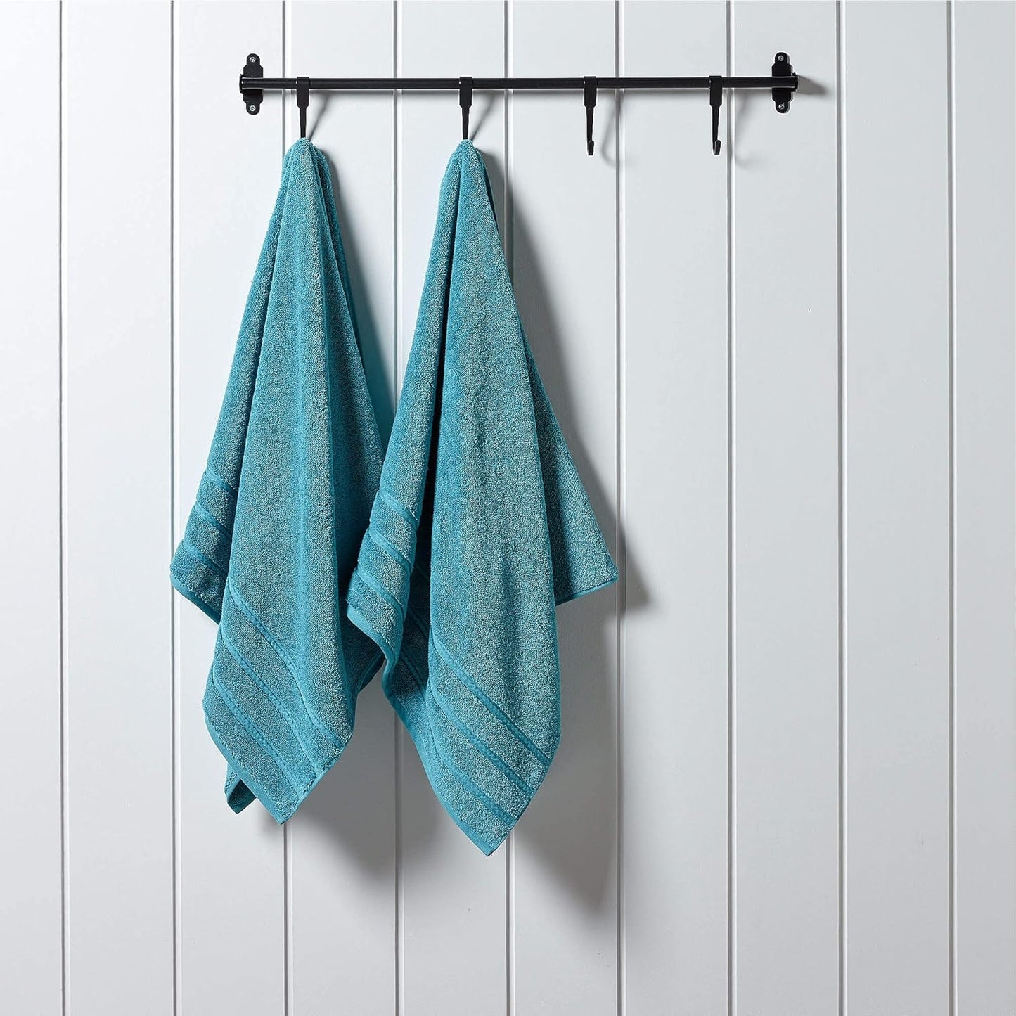 Christy Antalya Large Bath Towels | Set of 6 | 100% Turkish Cotton | 600GSM | Soft Plush Luxury Towel Set | 2 Bath Towels 2 Hand Towels 2 Face Cloths | Quick Dry | Denim Blue