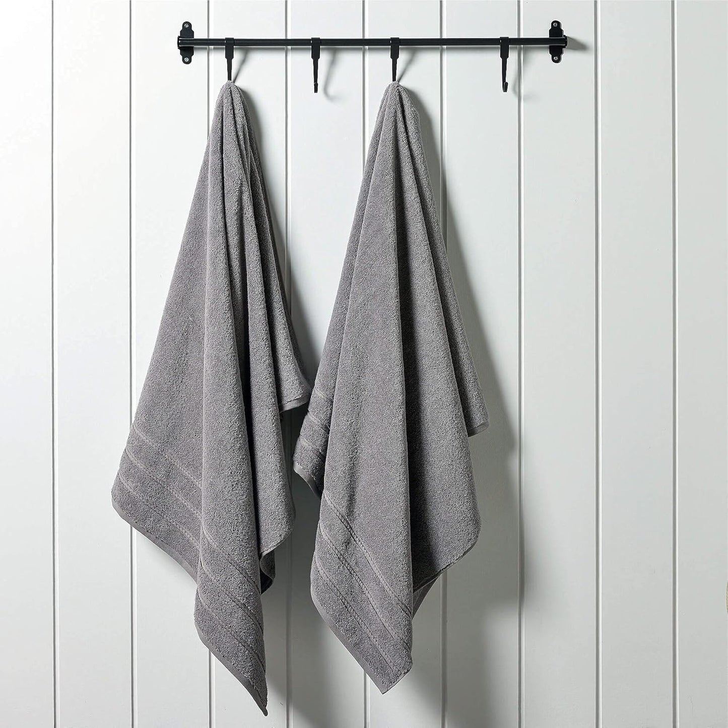 Christy Antalya Large Bath Towels | Set of 6 | 100% Turkish Cotton | 600GSM | Soft Plush Luxury Towel Set | 2 Bath Towels 2 Hand Towels 2 Face Cloths | Quick Dry | Denim Blue
