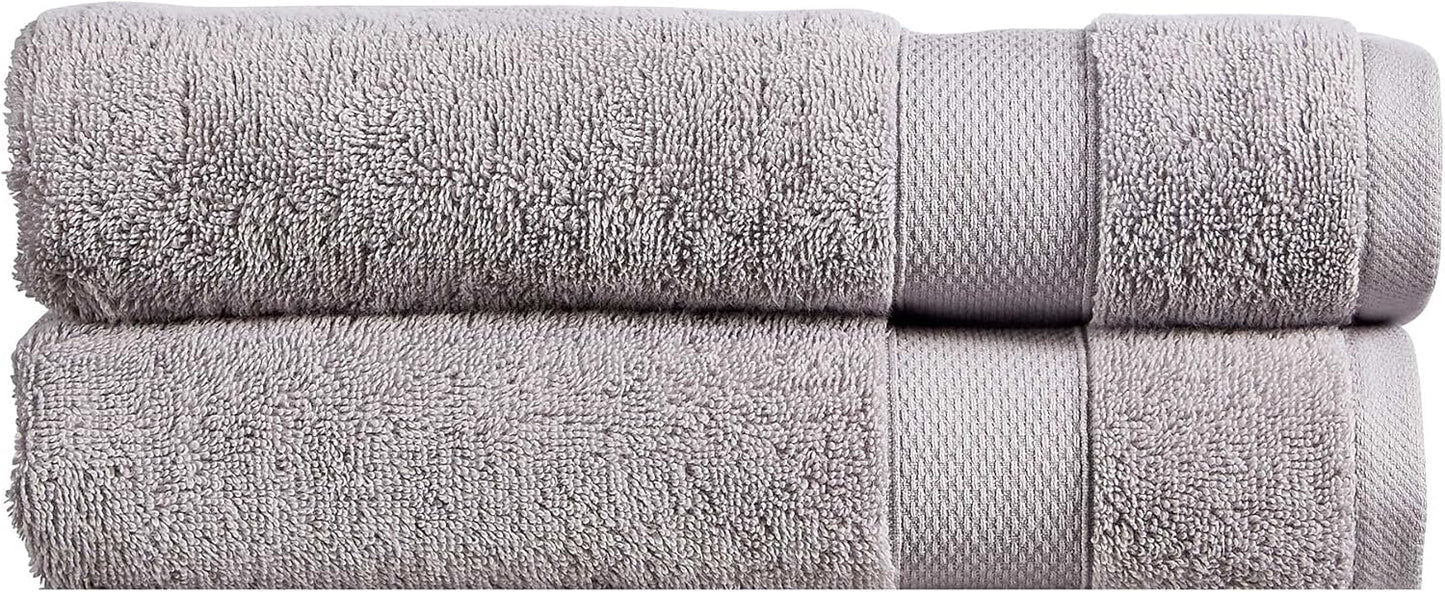 Christy Refresh Bathroom Towel Set | Set of 4 | 2 Bath 2 Hand | Quick Dry | Gentle Pastel Tones | Soft Absorbent Shower Towels | 100% Cotton 550GSM | Driftwood Brown