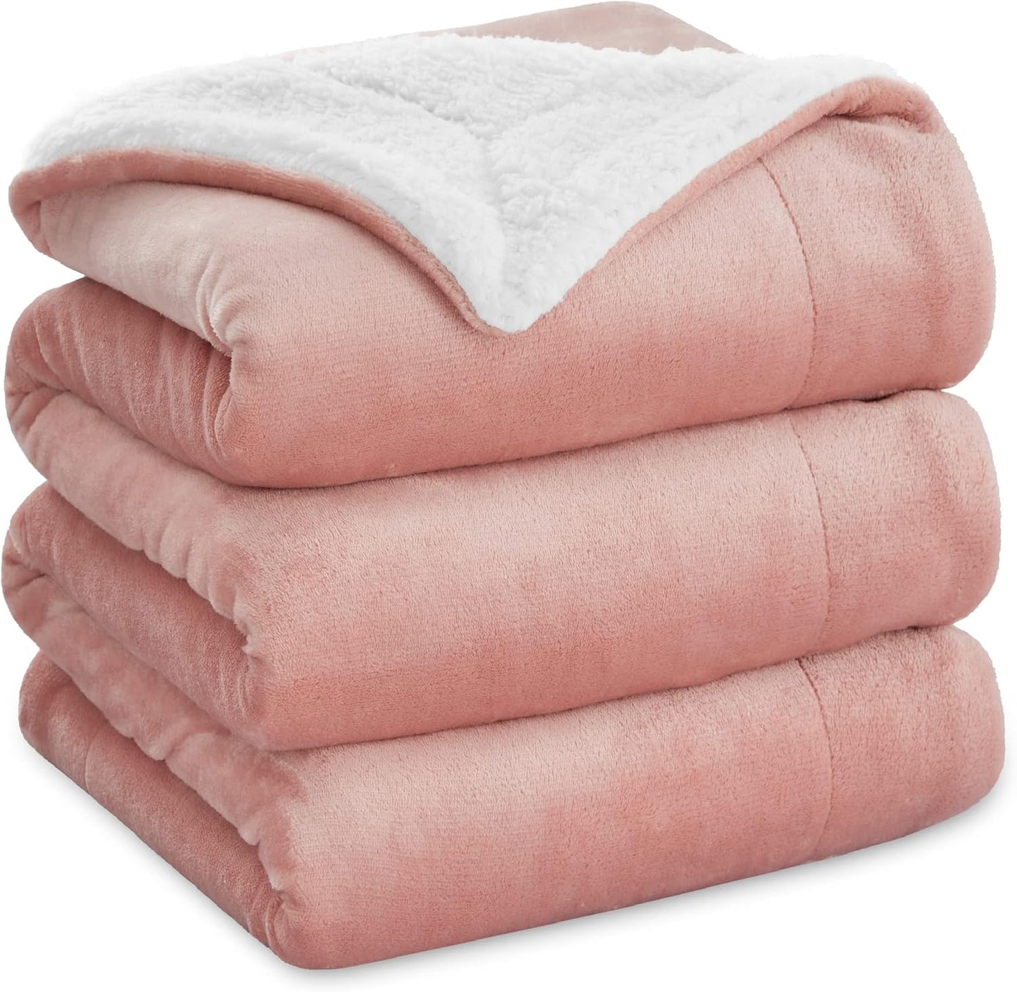 Bedsure Sherpa Fleece Throw Blanket - Fluffy Microfiber Solid Blankets for Bed and Couch Double/Twin Size, Silver Grey, 150x200cm