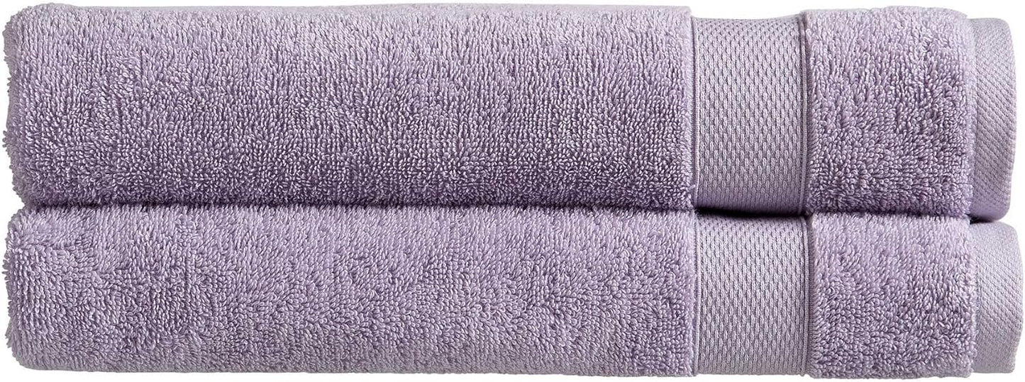 Christy Refresh Bathroom Towel Set | Set of 4 | 2 Bath 2 Hand | Quick Dry | Gentle Pastel Tones | Soft Absorbent Shower Towels | 100% Cotton 550GSM | Driftwood Brown