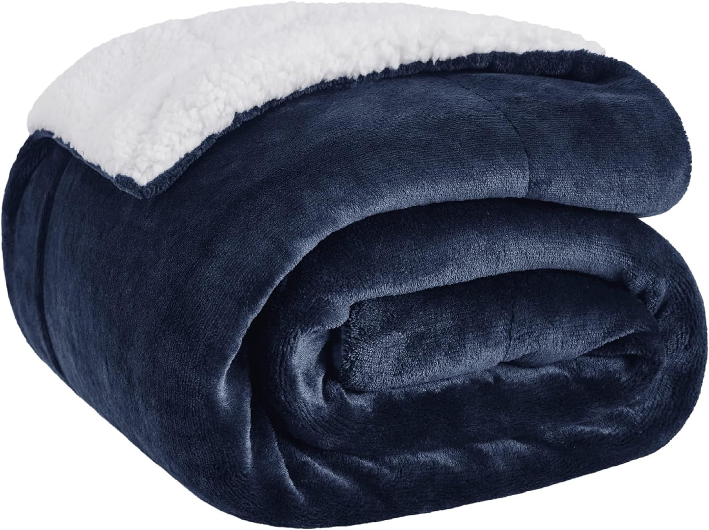 Bedsure Sherpa Fleece Throw Blanket - Fluffy Microfiber Solid Blankets for Bed and Couch Double/Twin Size, Silver Grey, 150x200cm