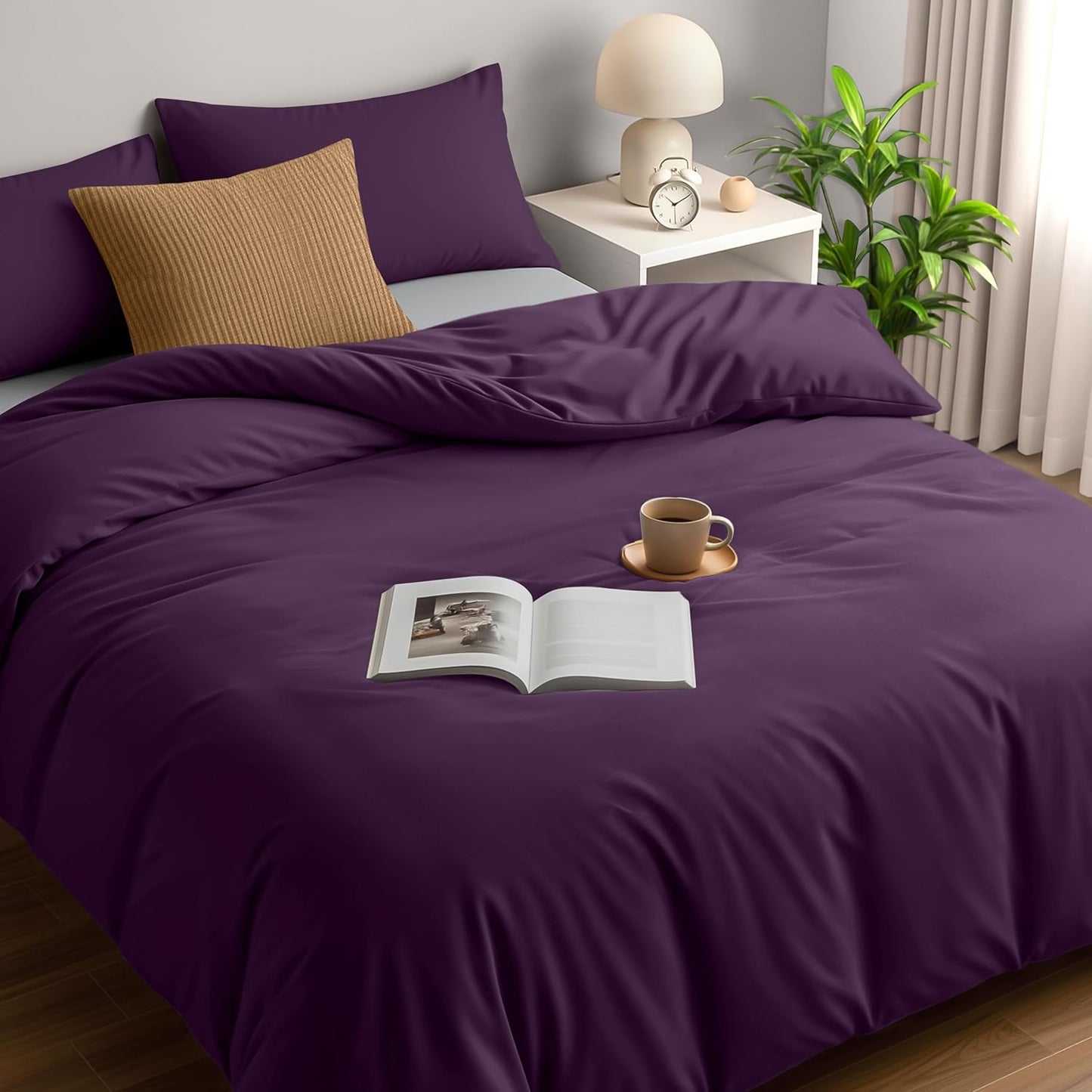 Utopia Bedding Duvet Cover Double - Soft Microfibre Polyester - Bedding Quilt Cover Set, with Pillow cases (Grey)