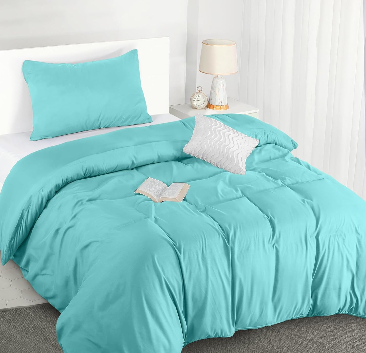 Utopia Bedding Duvet Cover Double - Soft Microfibre Polyester - Bedding Quilt Cover Set, with Pillow cases (Grey)