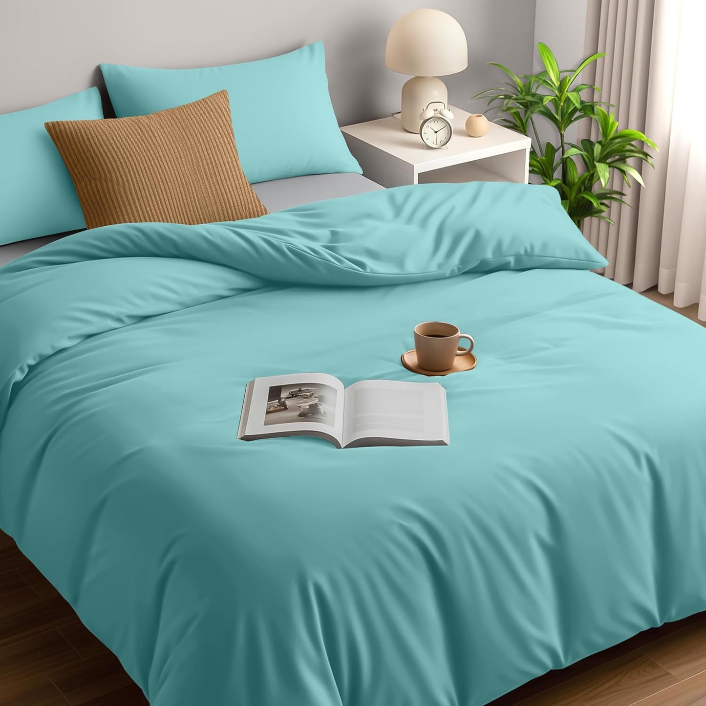 Utopia Bedding Duvet Cover Double - Soft Microfibre Polyester - Bedding Quilt Cover Set, with Pillow cases (Grey)
