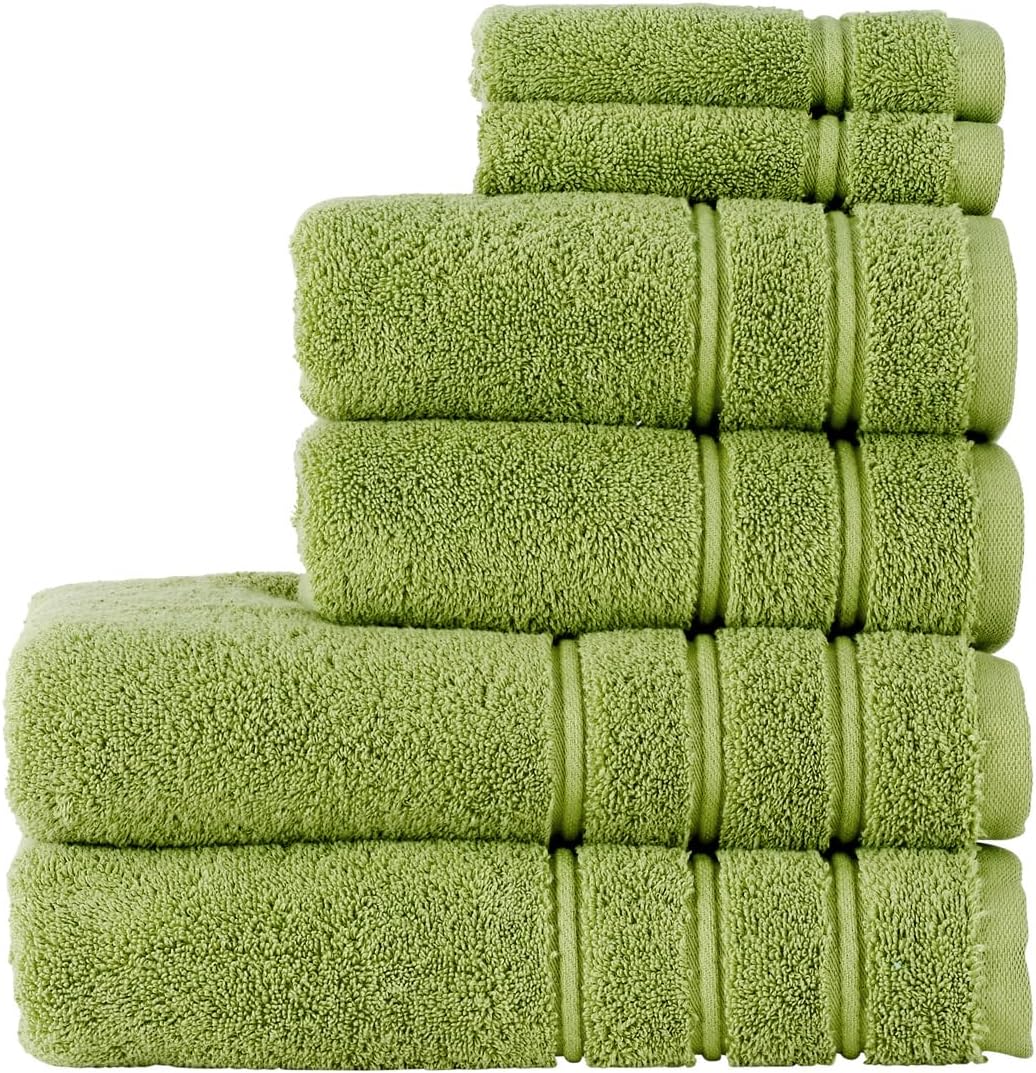 Christy Antalya Large Bath Towels | Set of 6 | 100% Turkish Cotton | 600GSM | Soft Plush Luxury Towel Set | 2 Bath Towels 2 Hand Towels 2 Face Cloths | Quick Dry | Denim Blue