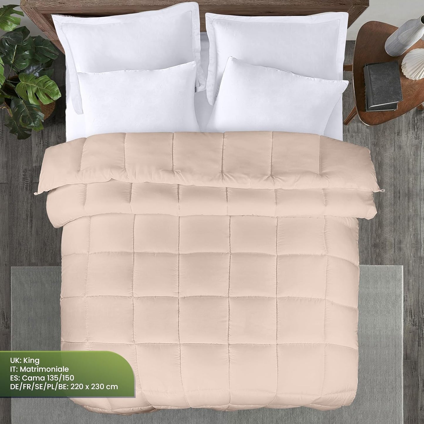 Utopia Bedding Duvet Double,10.5 Tog coverless Duvet with Corner Tabs, Box Stitched Quilt (Double, Grey)