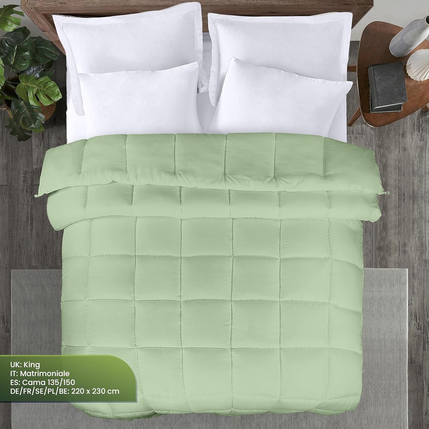 Utopia Bedding Duvet Double,10.5 Tog coverless Duvet with Corner Tabs, Box Stitched Quilt (Double, Grey)