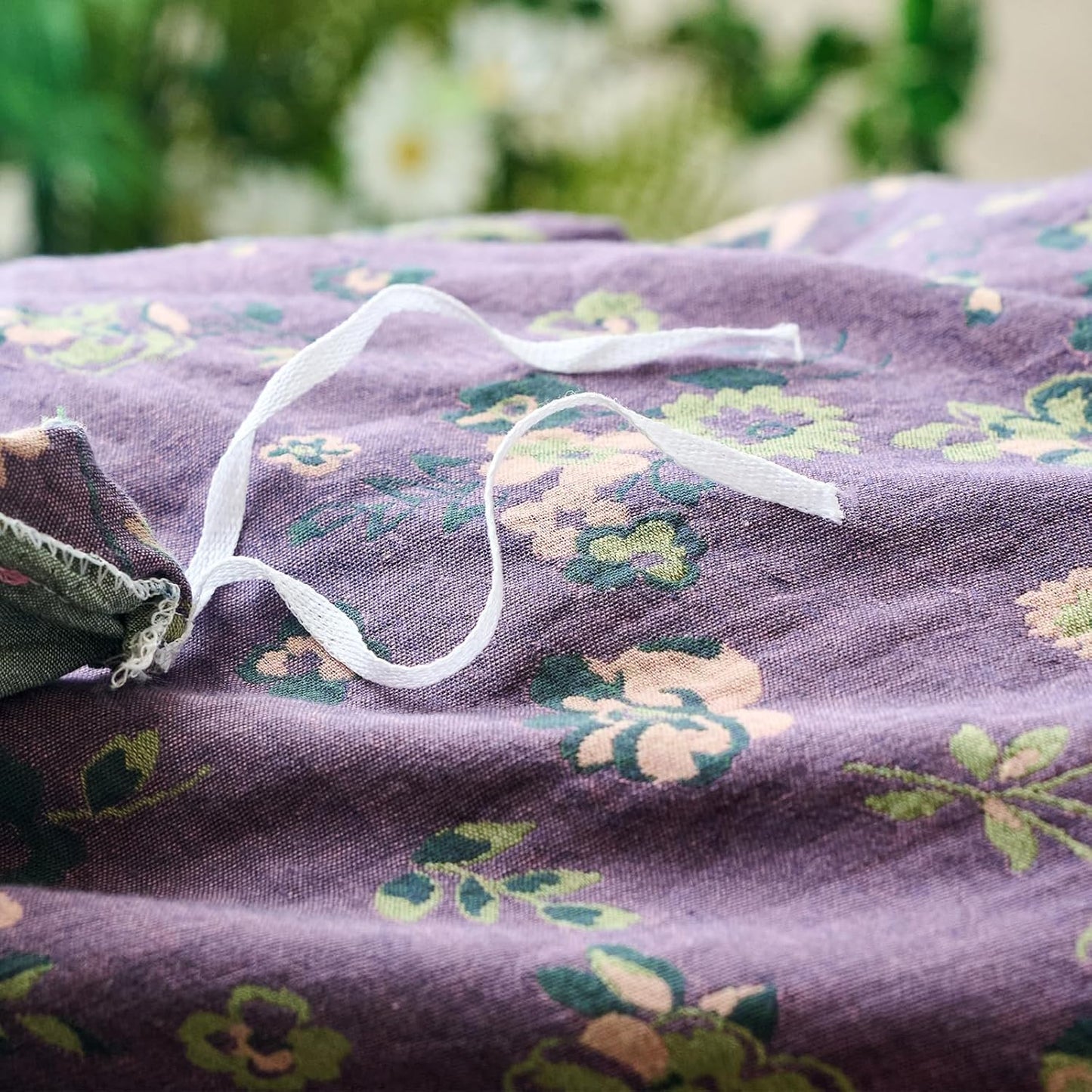 Vintage Purple Floral Jacquard Bedding Set(3 PCS)