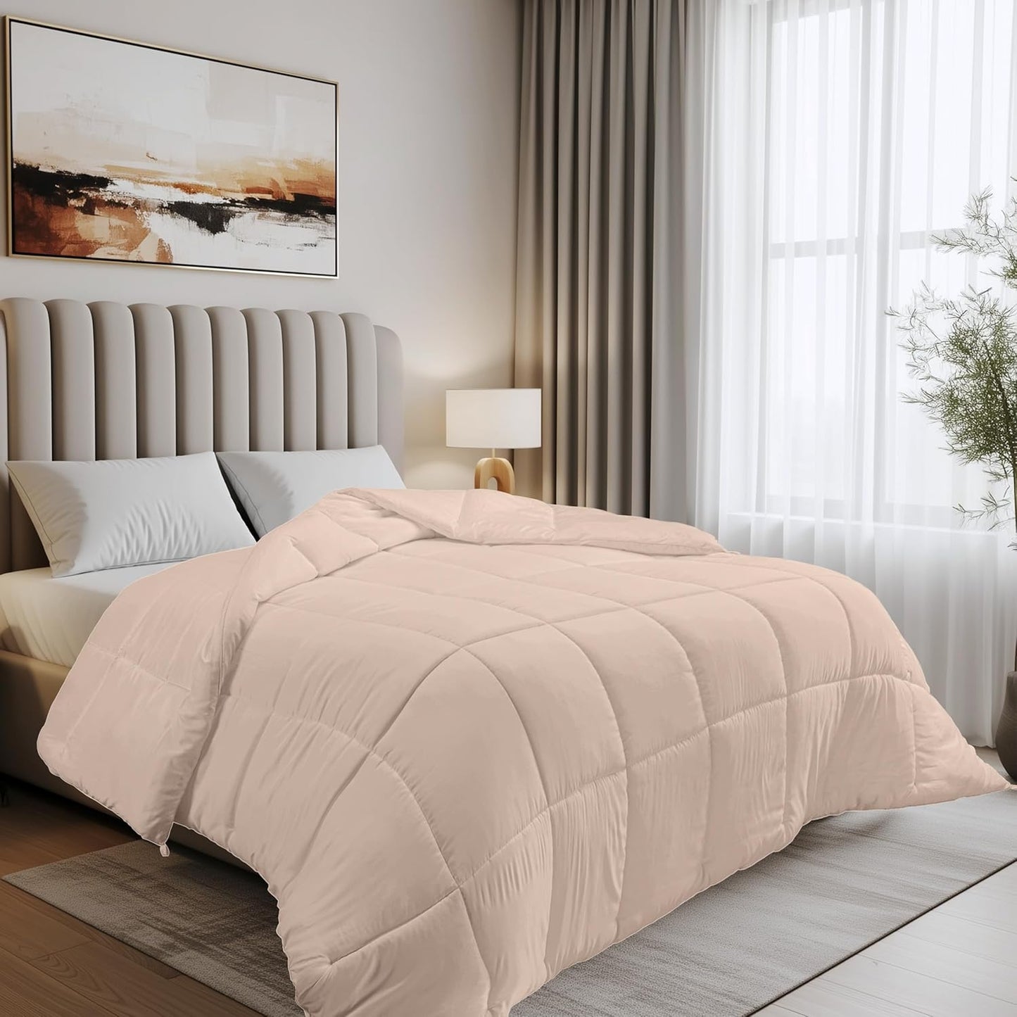 Utopia Bedding Duvet Double,10.5 Tog coverless Duvet with Corner Tabs, Box Stitched Quilt (Double, Grey)