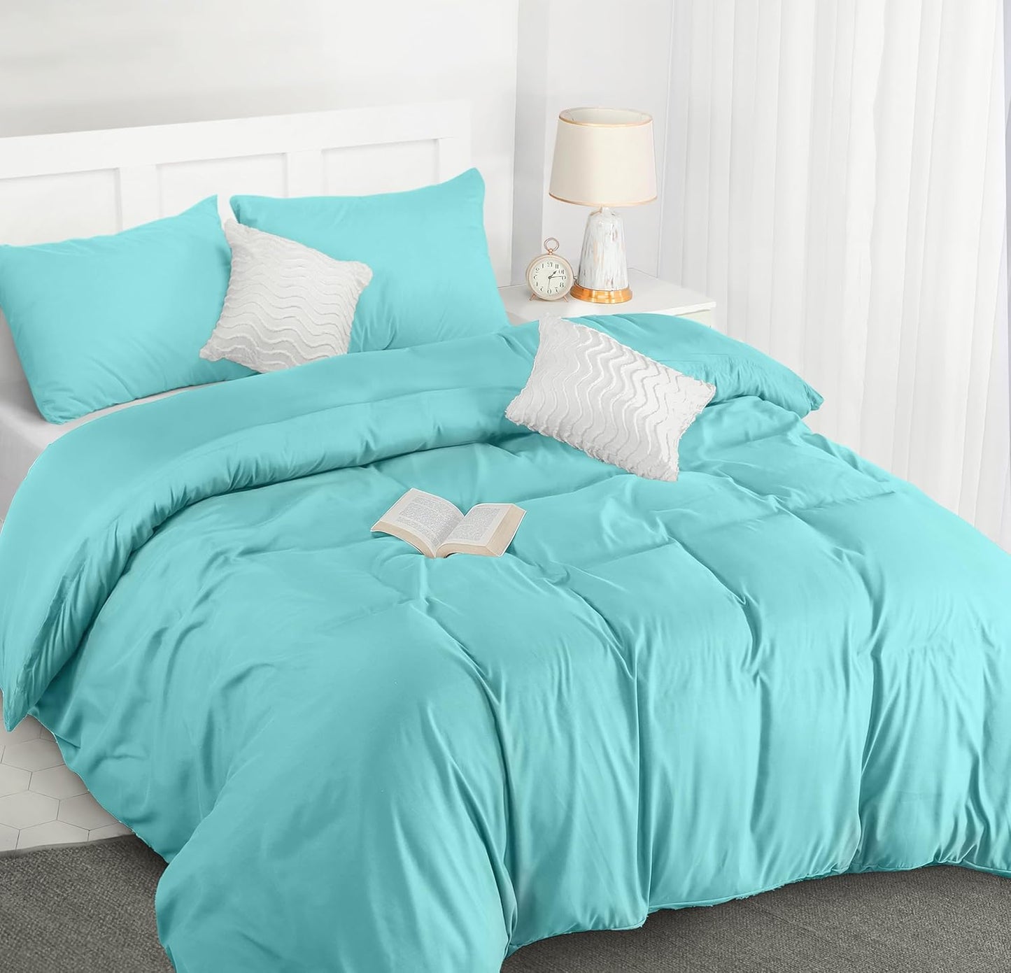 Utopia Bedding Duvet Cover Double - Soft Microfibre Polyester - Bedding Quilt Cover Set, with Pillow cases (Grey)