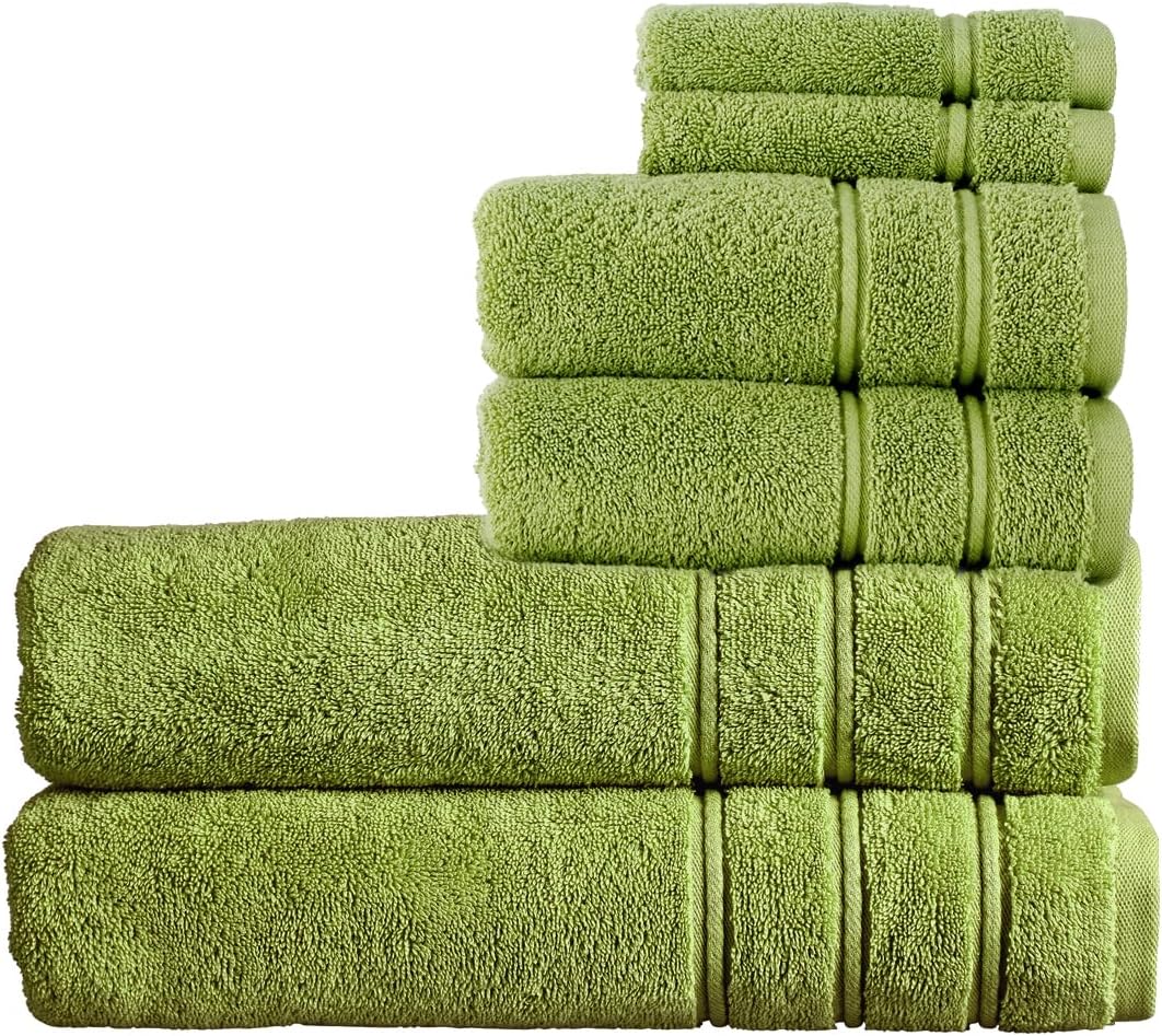 Christy Antalya Large Bath Towels | Set of 6 | 100% Turkish Cotton | 600GSM | Soft Plush Luxury Towel Set | 2 Bath Towels 2 Hand Towels 2 Face Cloths | Quick Dry | Denim Blue
