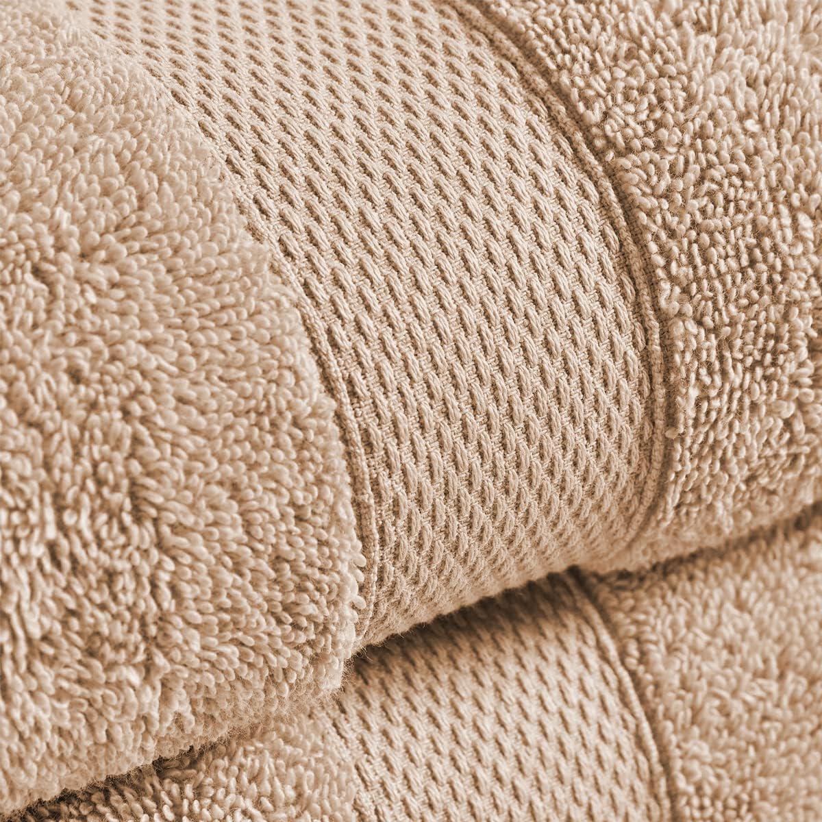 Christy Refresh Bathroom Towel Set | Set of 4 | 2 Bath 2 Hand | Quick Dry | Gentle Pastel Tones | Soft Absorbent Shower Towels | 100% Cotton 550GSM | Driftwood Brown