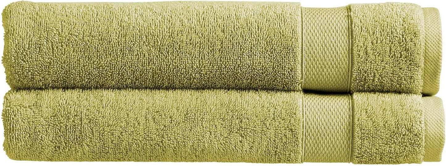 Christy Refresh Bathroom Towel Set | Set of 4 | 2 Bath 2 Hand | Quick Dry | Gentle Pastel Tones | Soft Absorbent Shower Towels | 100% Cotton 550GSM | Driftwood Brown