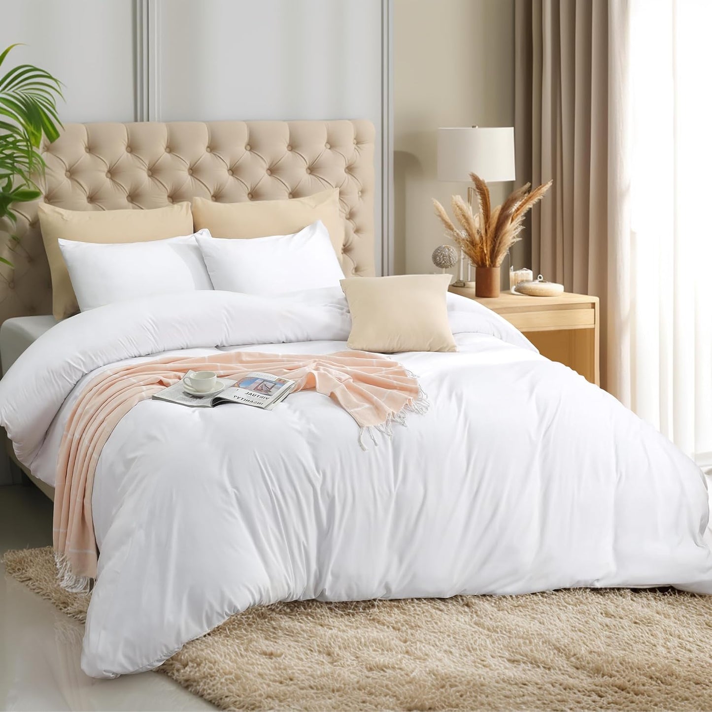 Utopia Bedding Duvet Cover Double - Soft Microfibre Polyester - Bedding Quilt Cover Set, with Pillow cases (Grey)