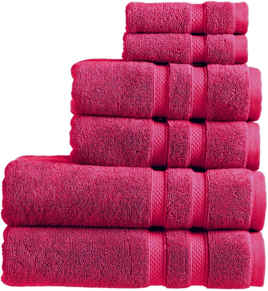 Christy Chroma Bath Towel Set | Set of 6 | 2 Bath 2 Hand 2 Face | Highly Absorbent Heavyweight 675GSM | Bold and Bright | Soft Smooth Shower Towels | 100% Cotton | Sustainably Made | Ash Grey