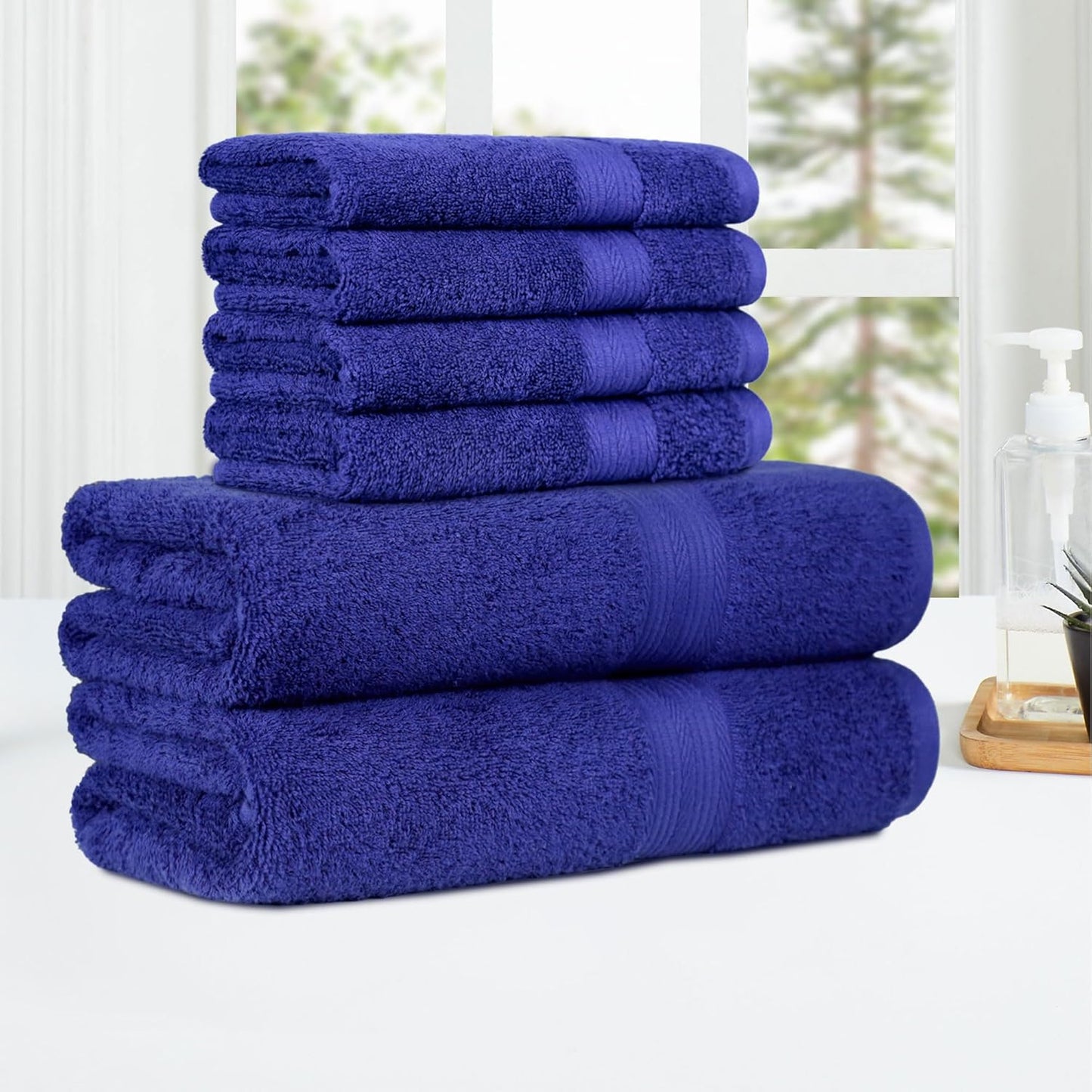 Amazon Basics 2 Bath towel for bathroom, Fade Resistant 100% Cotton Bath Towels, soft absorbent, 2-Pack (70x140 cm), Grey
