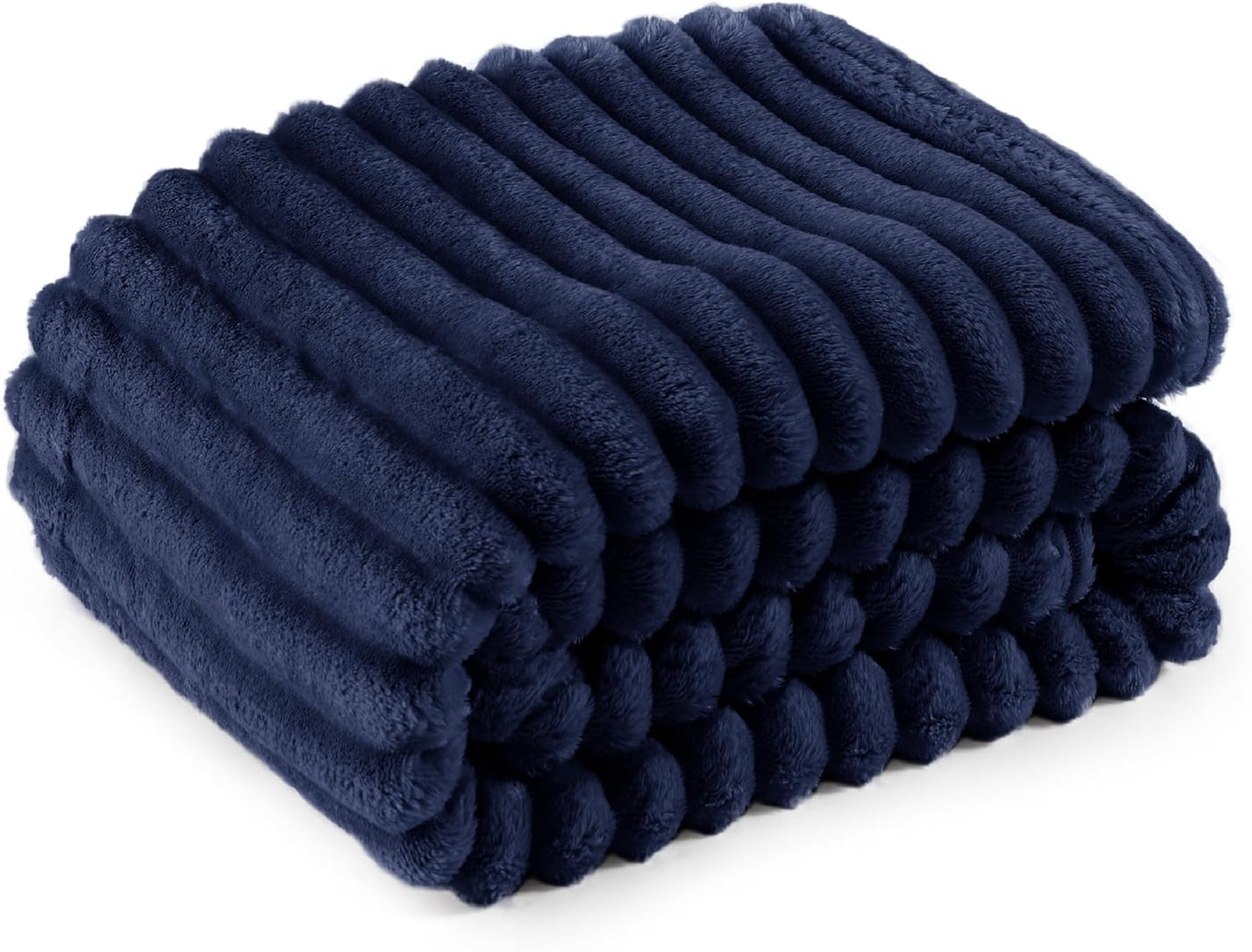 Bedsure Fleece Throw Blanket for Sofa - Fluffy Cosy Warm Blankets for Bed, Soft Cute Single Throw Gifts for Women and Girls, Ashley Blue, 130x170 cm