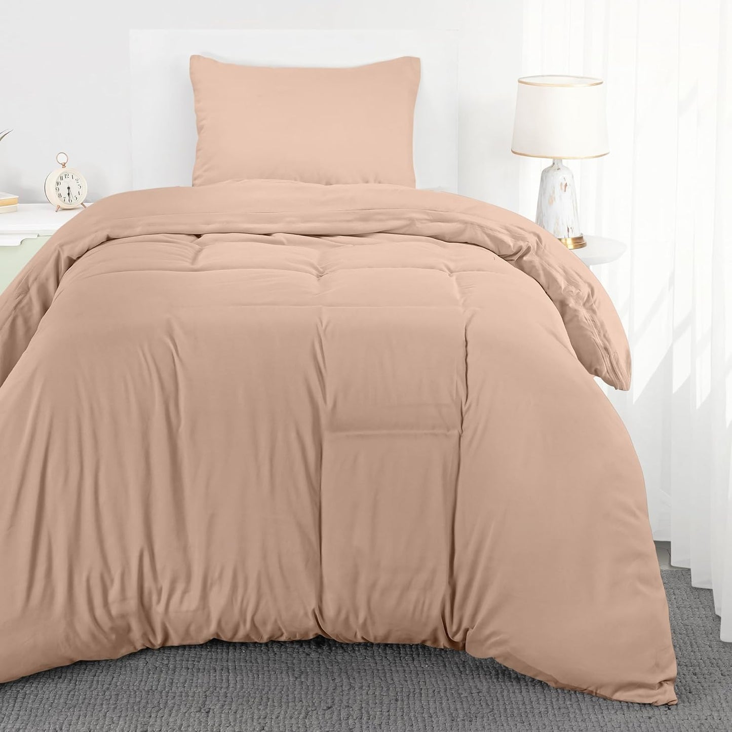 Utopia Bedding Duvet Cover Double - Soft Microfibre Polyester - Bedding Quilt Cover Set, with Pillow cases (Grey)
