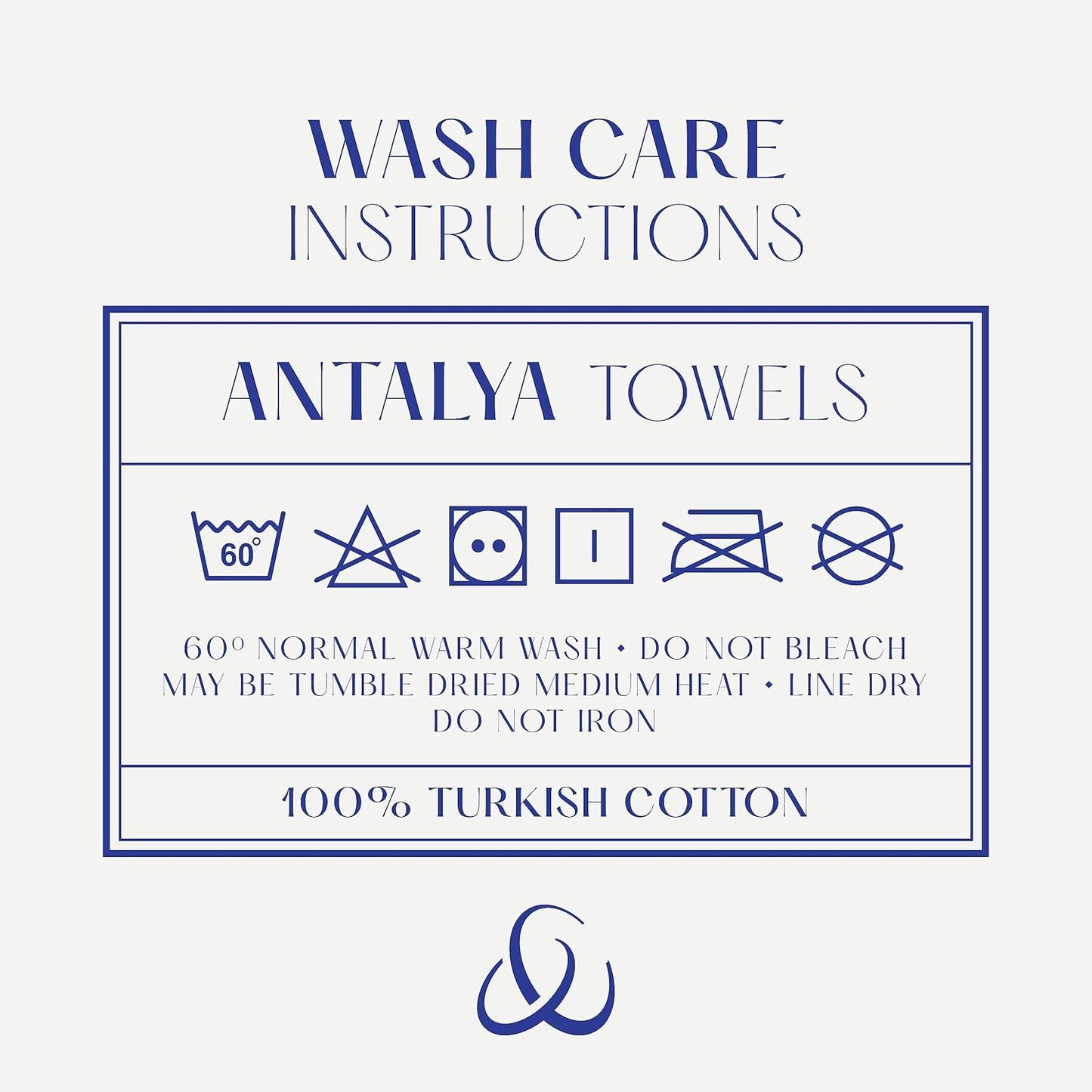 Christy Antalya Large Bath Towels | Set of 6 | 100% Turkish Cotton | 600GSM | Soft Plush Luxury Towel Set | 2 Bath Towels 2 Hand Towels 2 Face Cloths | Quick Dry | Denim Blue