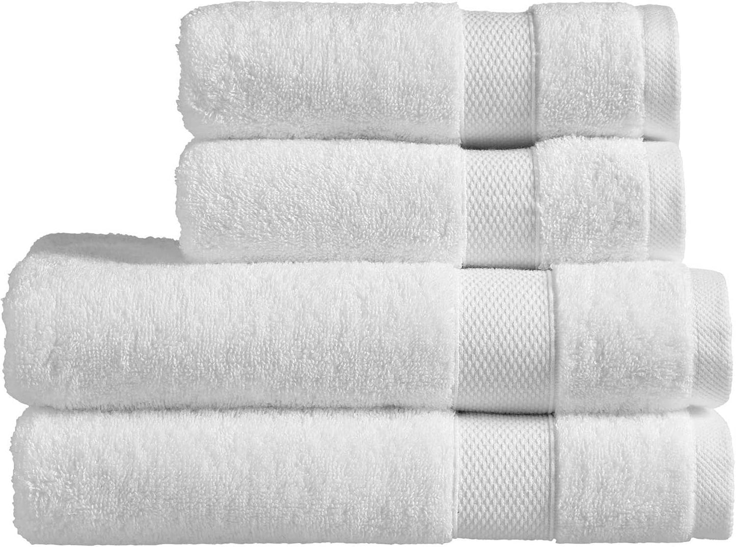 Christy Refresh Bathroom Towel Set | Set of 4 | 2 Bath 2 Hand | Quick Dry | Gentle Pastel Tones | Soft Absorbent Shower Towels | 100% Cotton 550GSM | Driftwood Brown