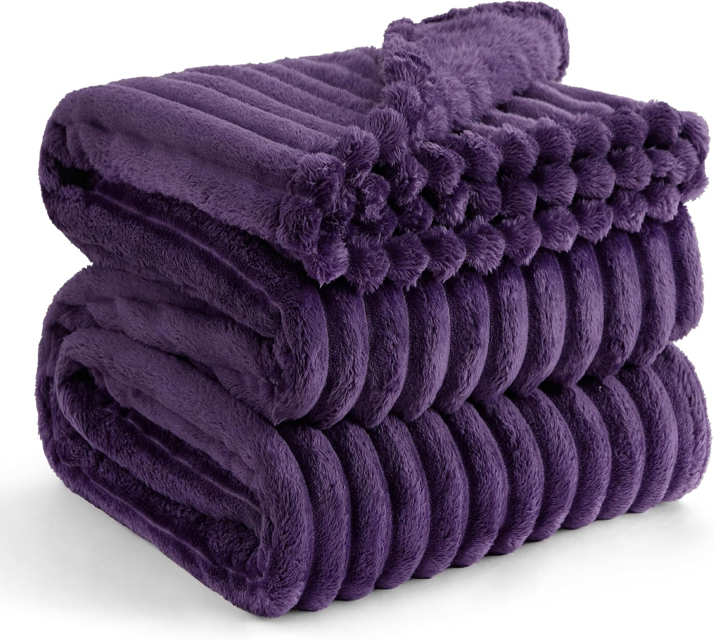 Bedsure Fleece Throw Blanket for Sofa - Fluffy Cosy Warm Blankets for Bed, Soft Cute Single Throw Gifts for Women and Girls, Ashley Blue, 130x170 cm
